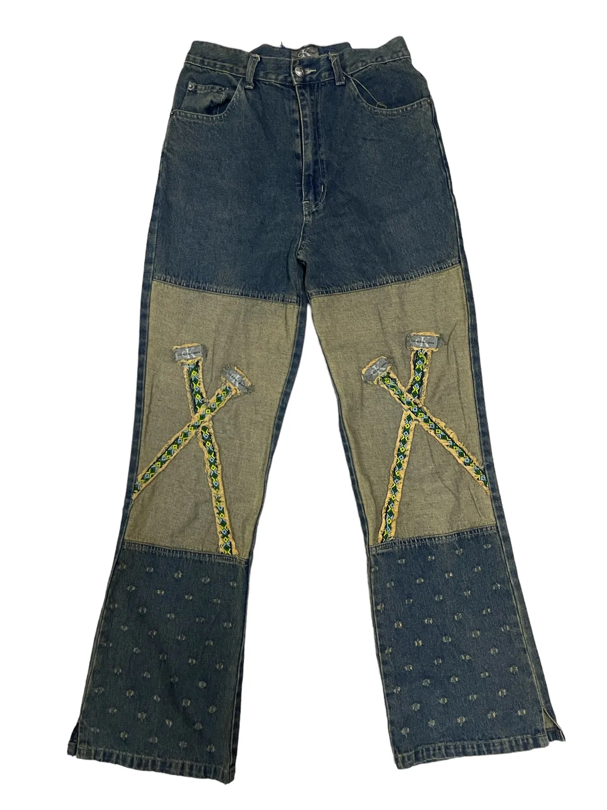 Vintage Calvin Klein Jeans Embroidered Patchwork CK Label