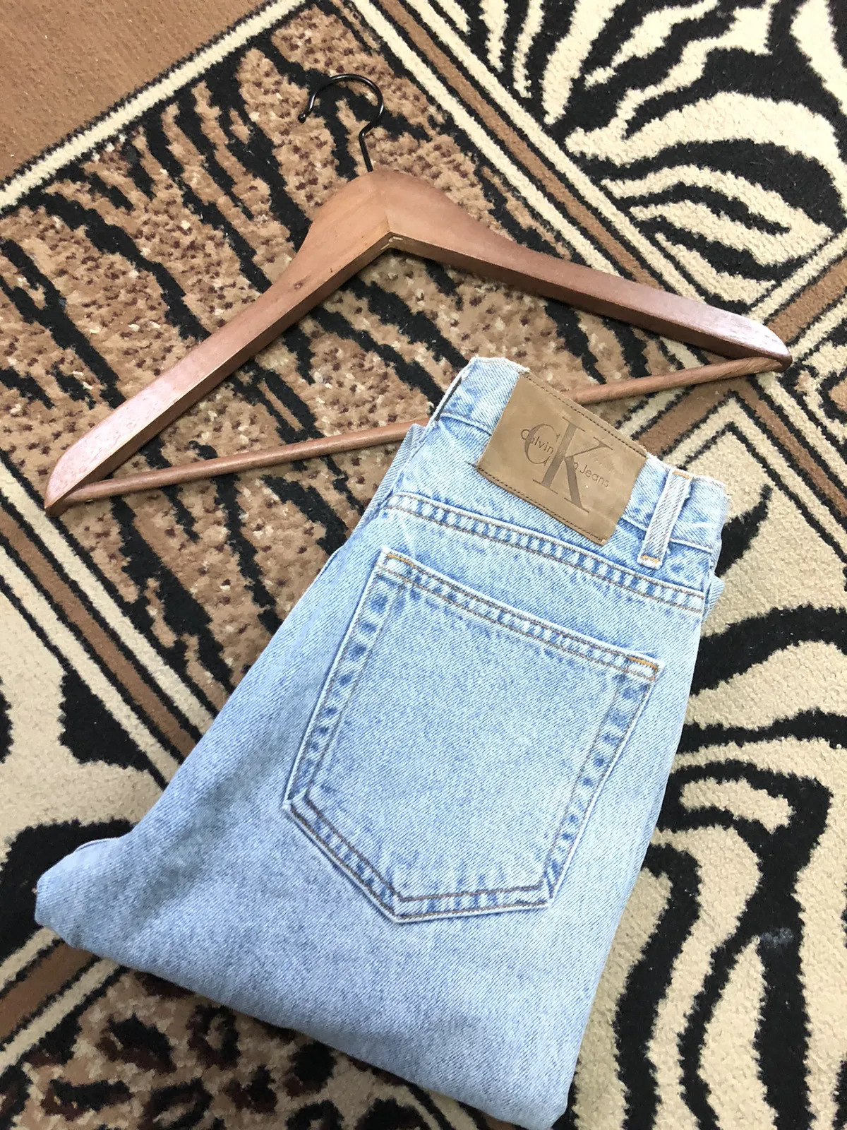 RARE 🔥VINTAGE 80s CALVIN KLEIN BLUE WASH MADE IN USA 🇺🇸