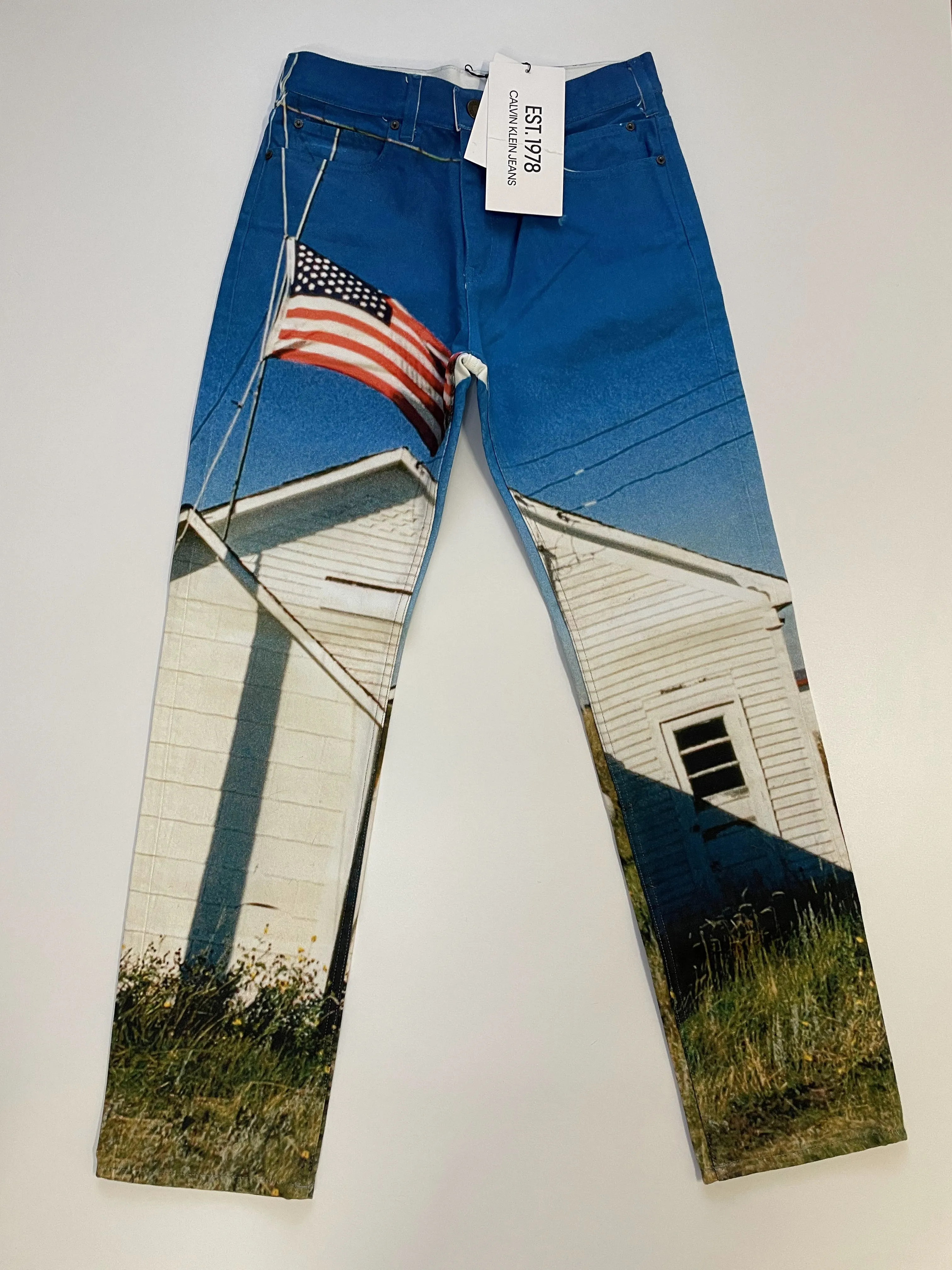 Calvin Klein est 1978 Landscape Flag Jeans