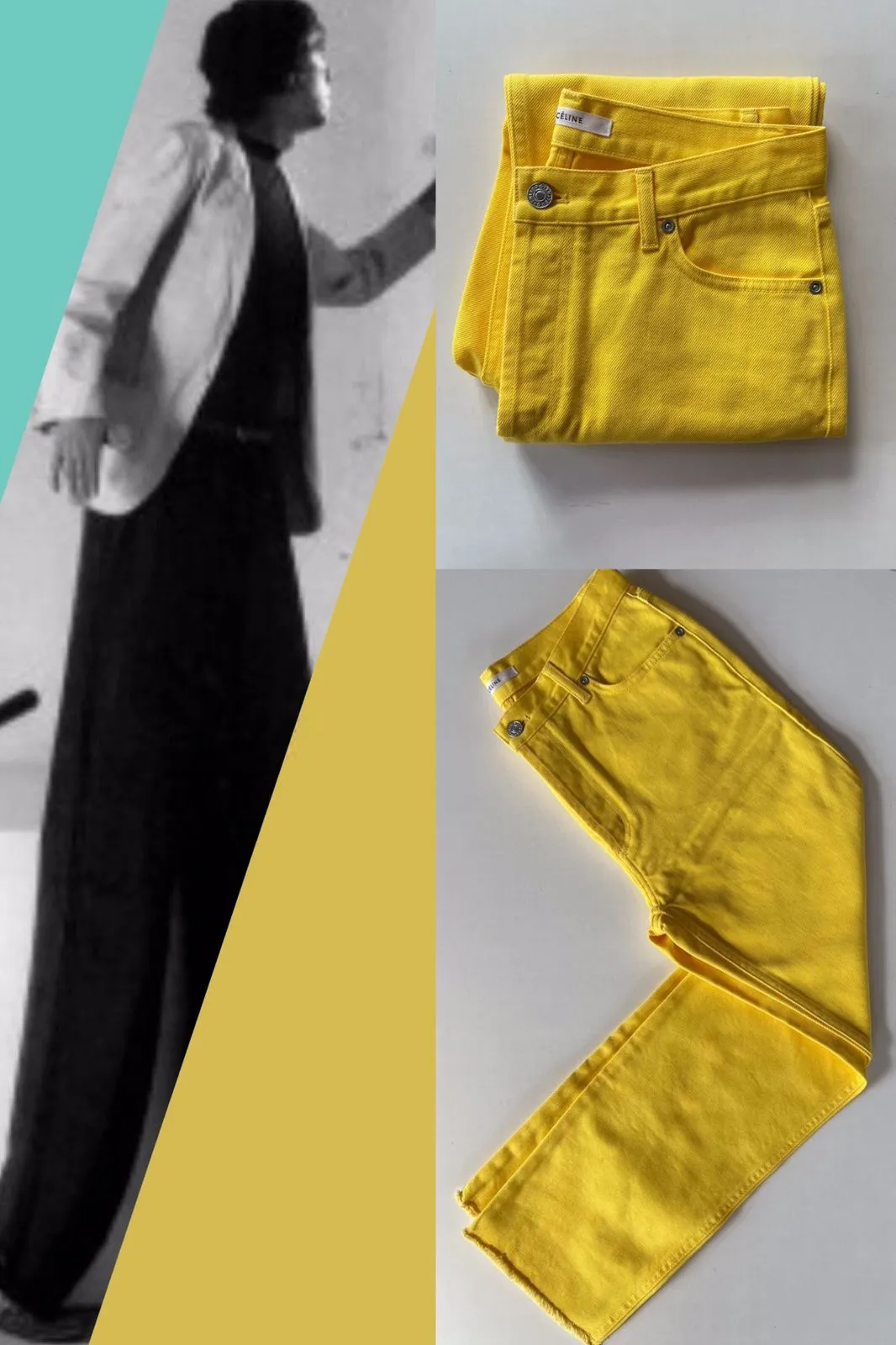 Céline by Phoebe Philo yellow straight jeans