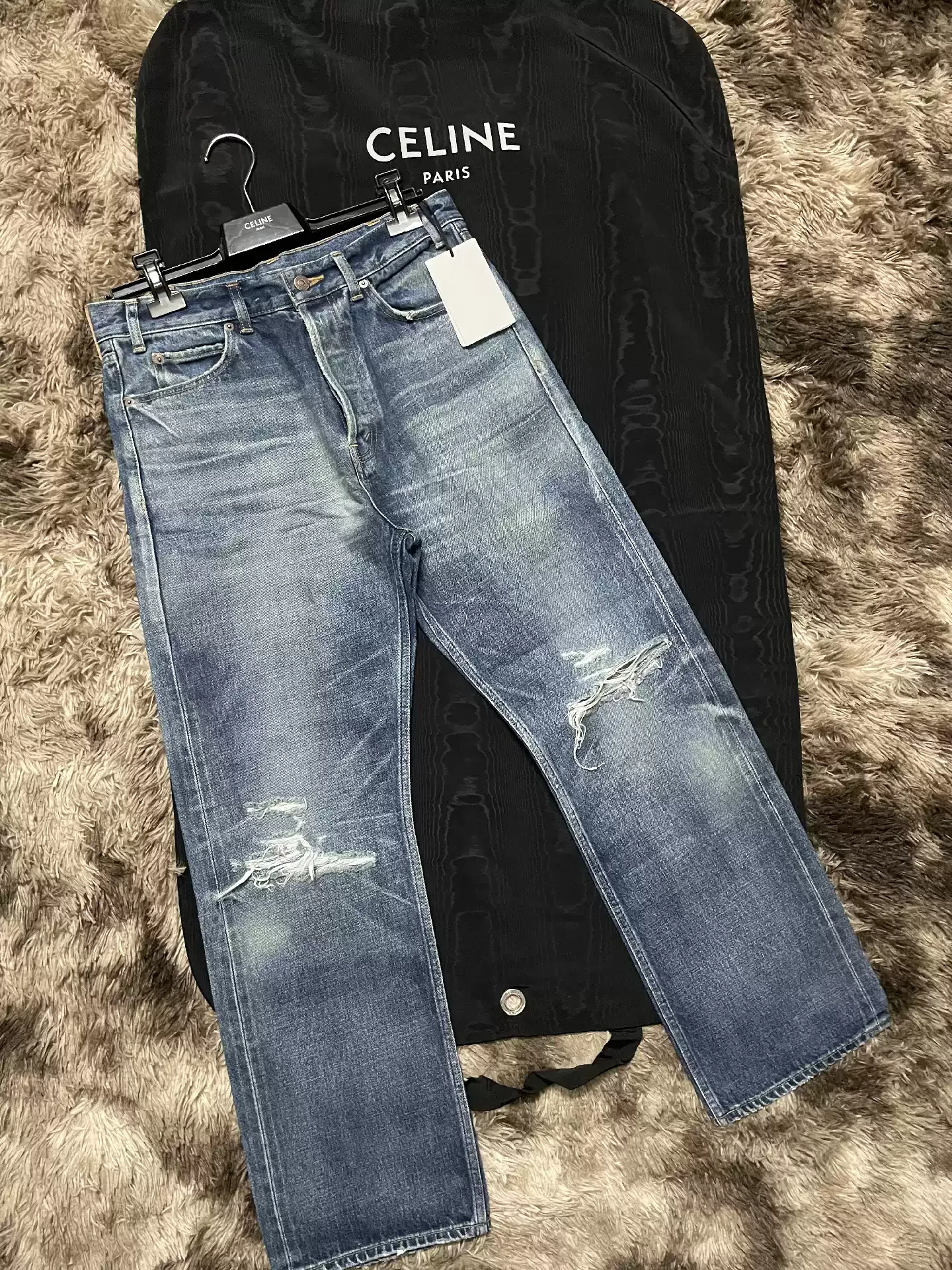 Celine 21FW ripped jeans