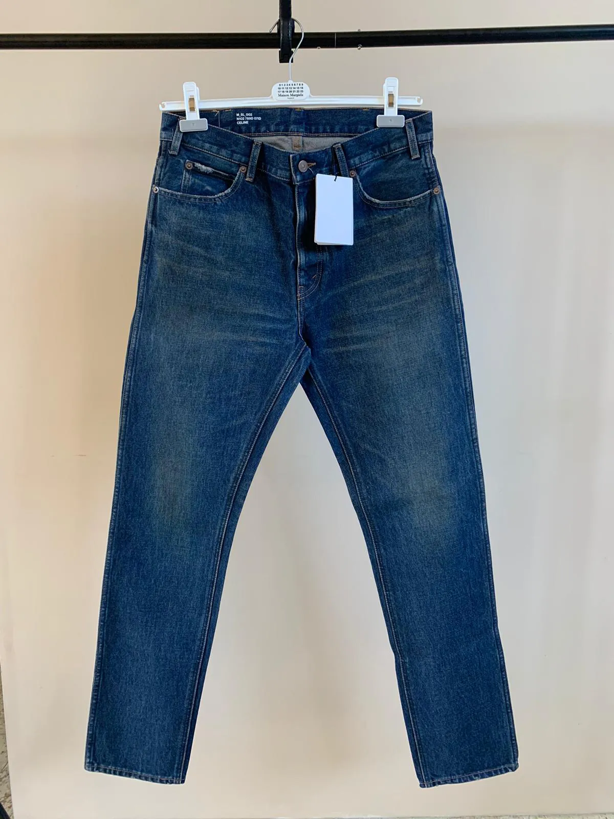 Slim Mid Waist Patch in Classic Cotton Rigid Indigo