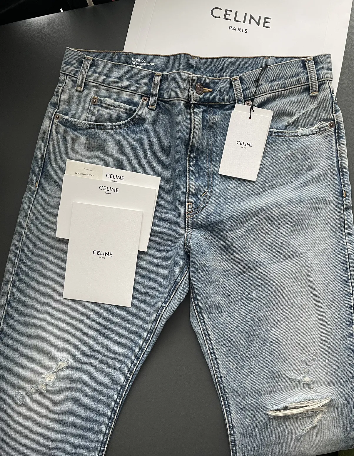 Extremely Rare Sold-out Brand NEW Celine Trash Crash Denim