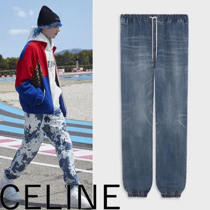 SS21 Celine ‘the dancing kid’ jogger jean trash wash denim