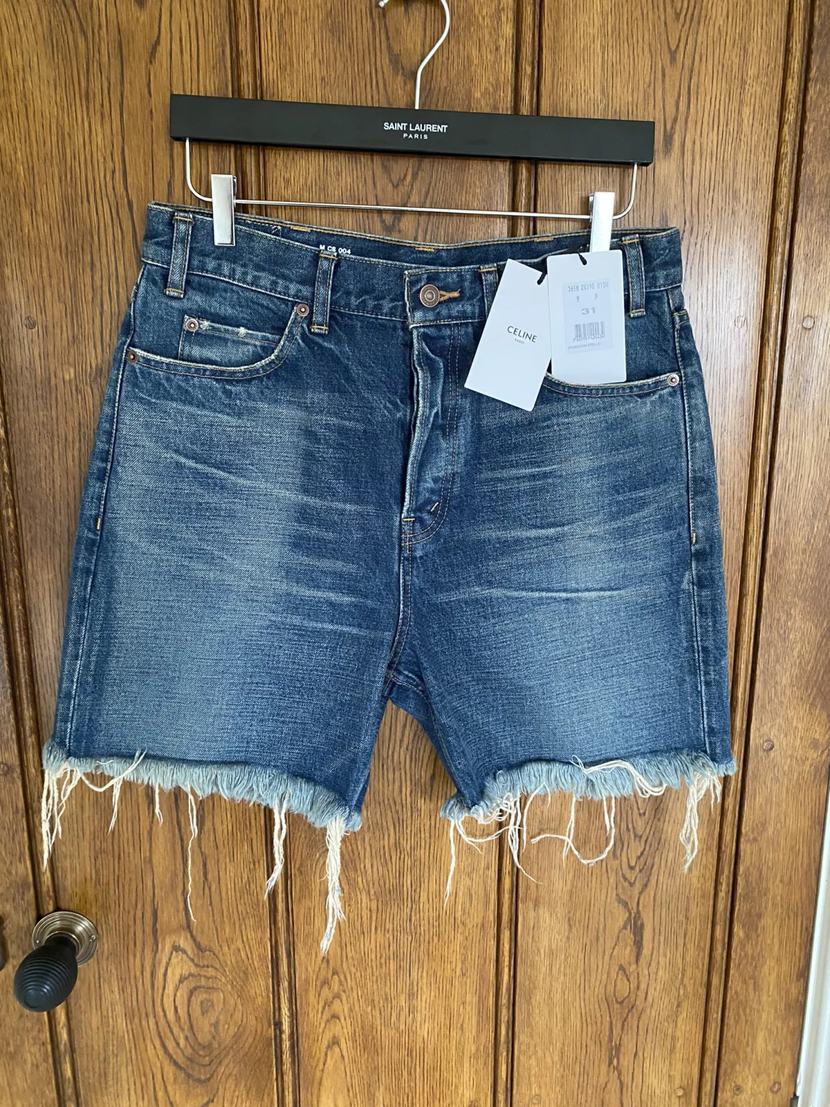🤩RARE 🤩 Celine ss21 ‘the dancing kid’ dark union wash SHORTS