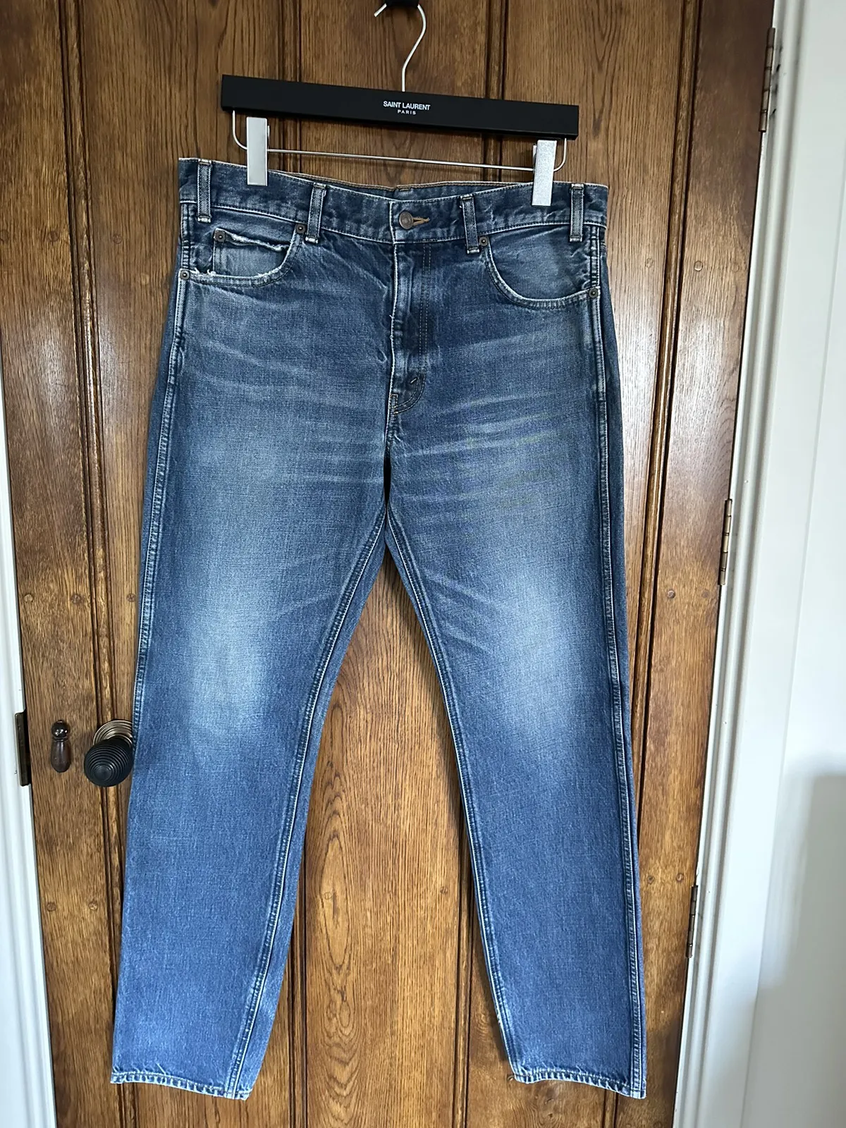FW19 Celine Indigo Classic Stone Slim Jeans 33 Hedi slimane