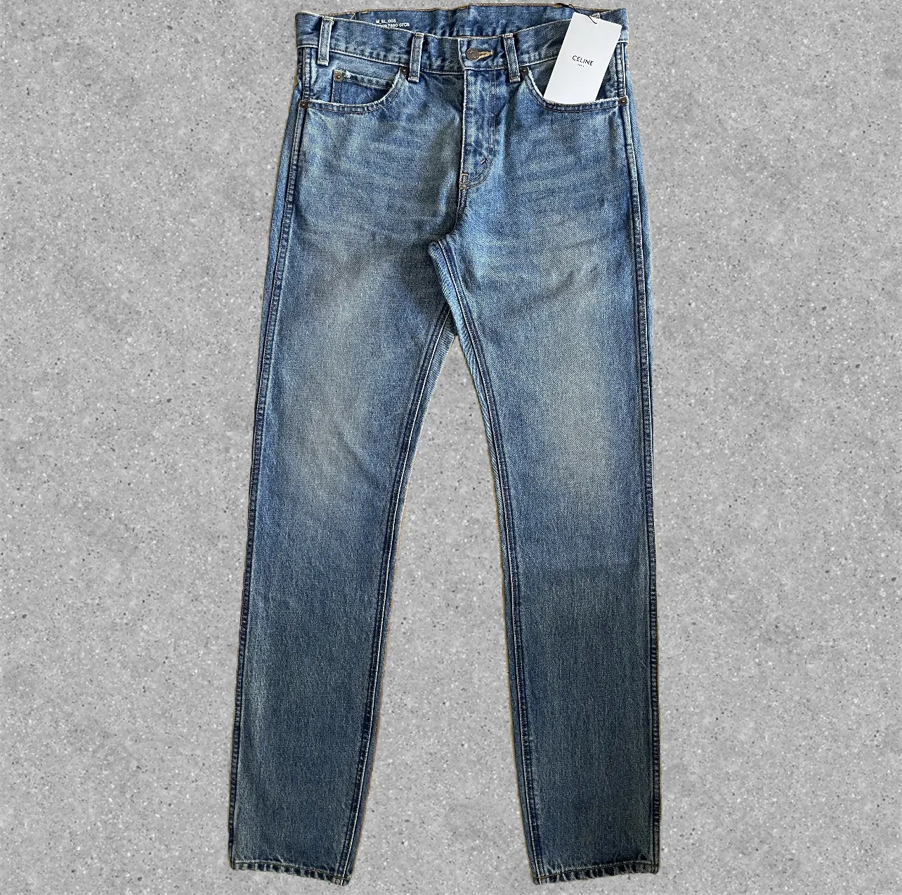 CELINE BY HEDI SLIMANE “SS19 BLUE WASHED SLIM FIT JEANS”