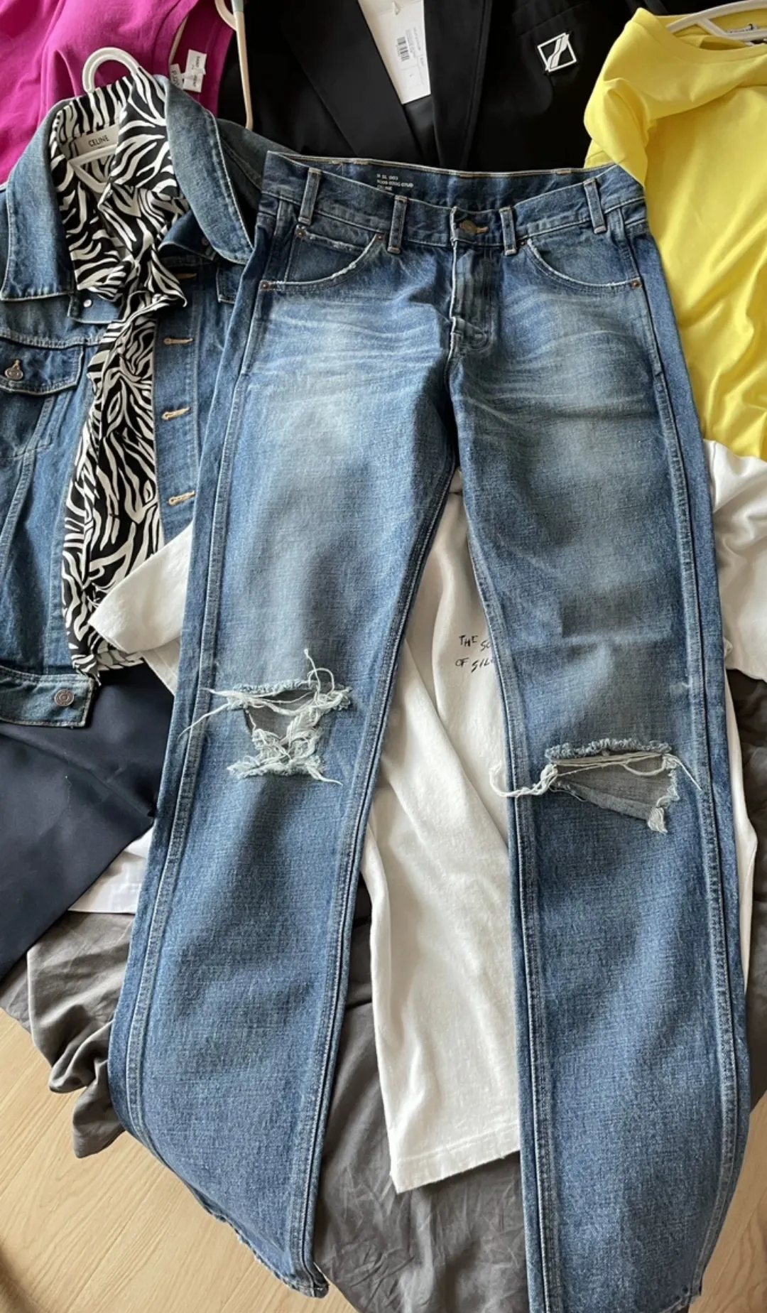 Celine ripped jeans