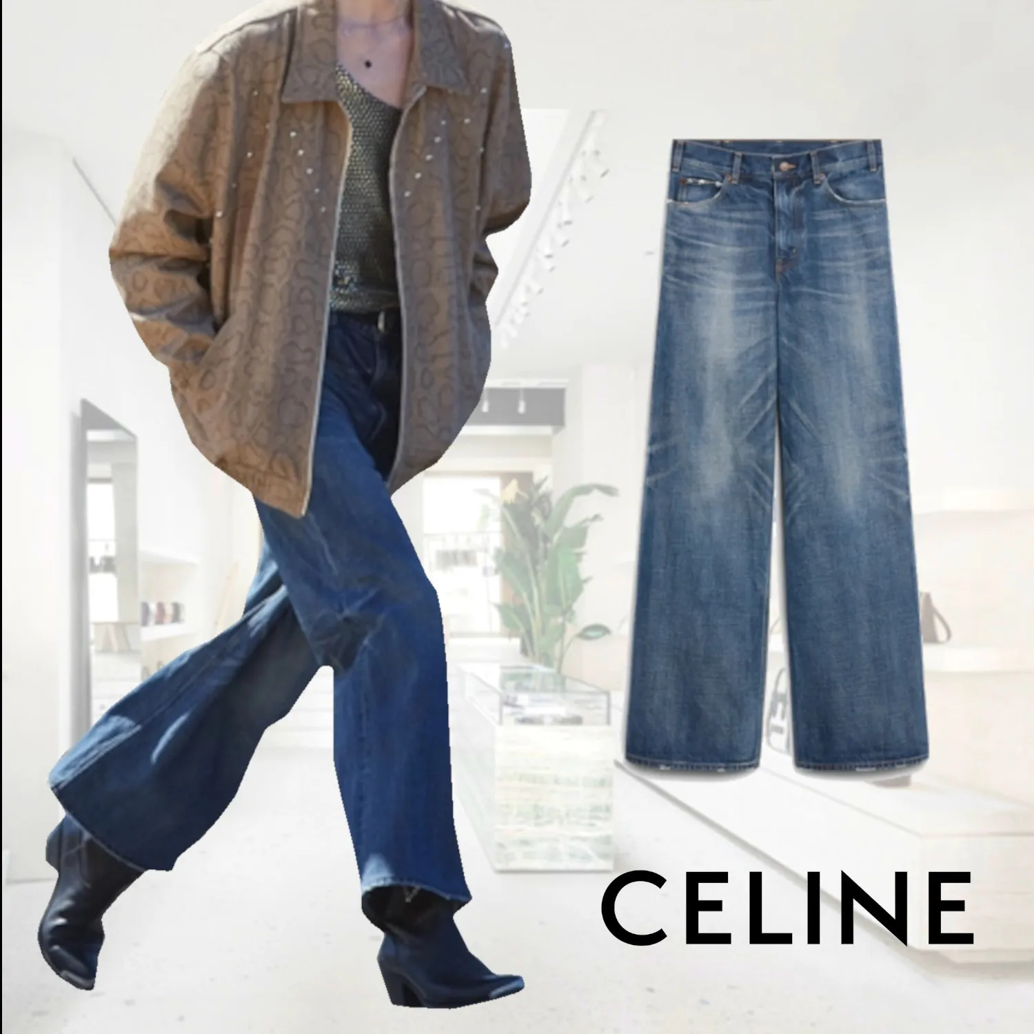 CELINE surf flared jeans 29 NWOT sold out