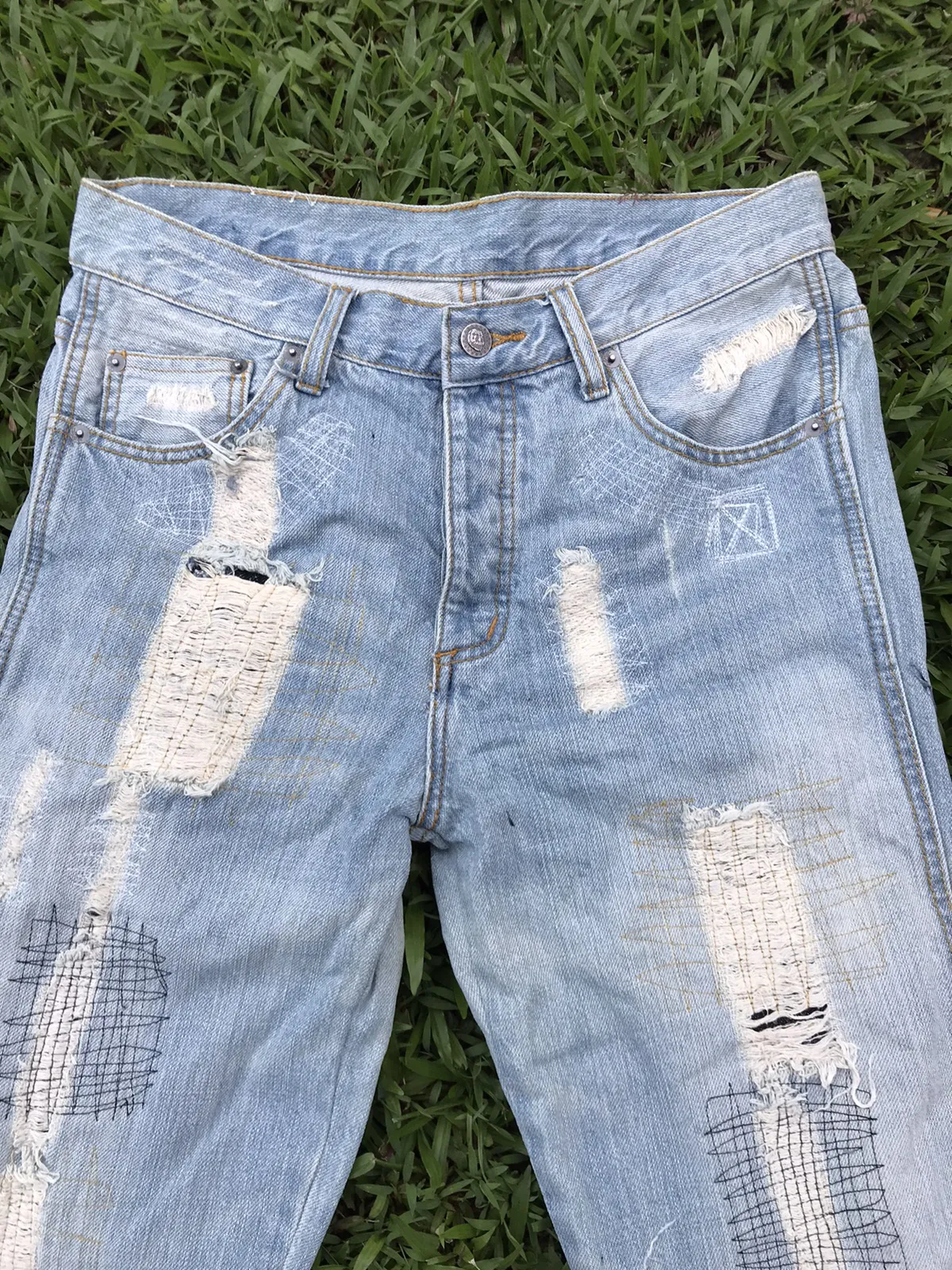 Cheap Monday Distressed Denim Pant