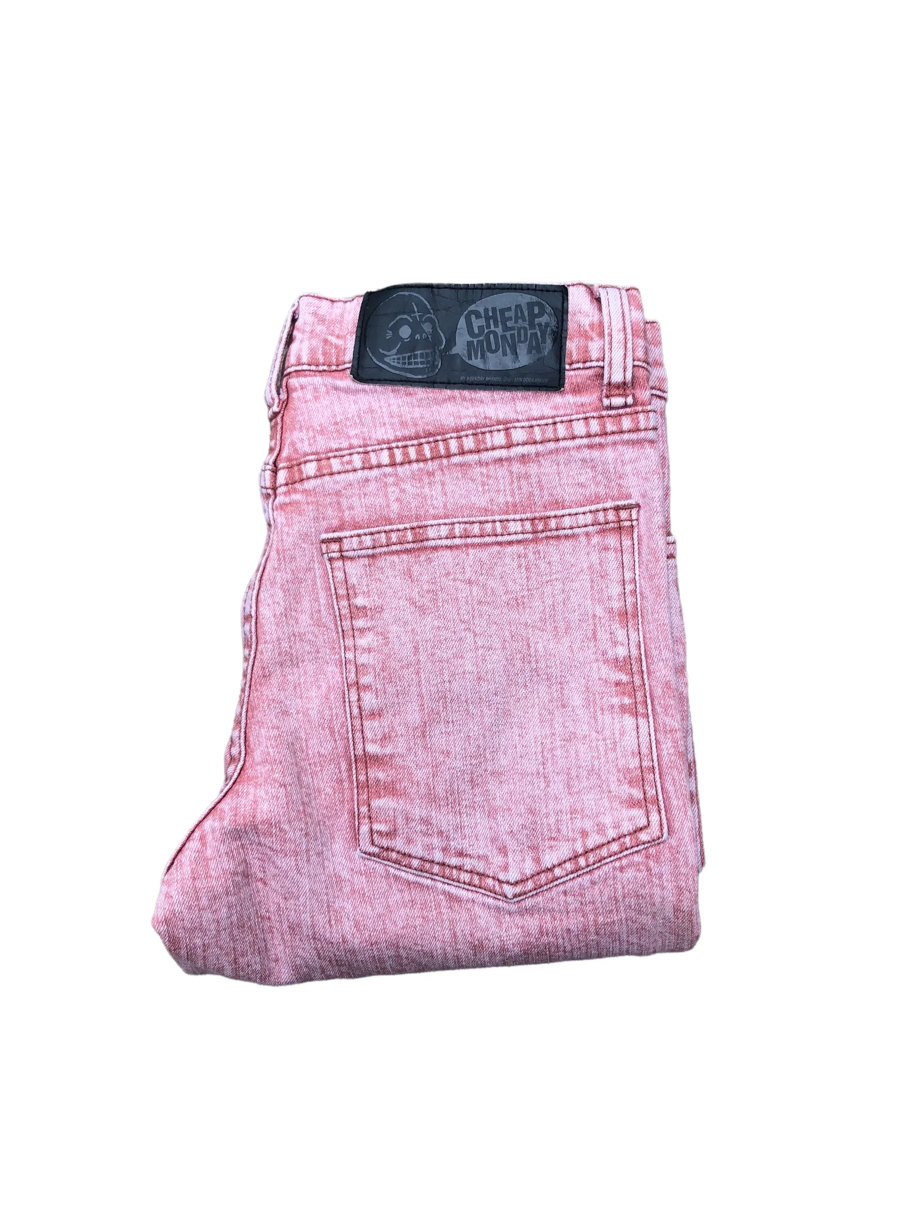 Vintage Cheap Monday Jeans Size 28 Pink Denim