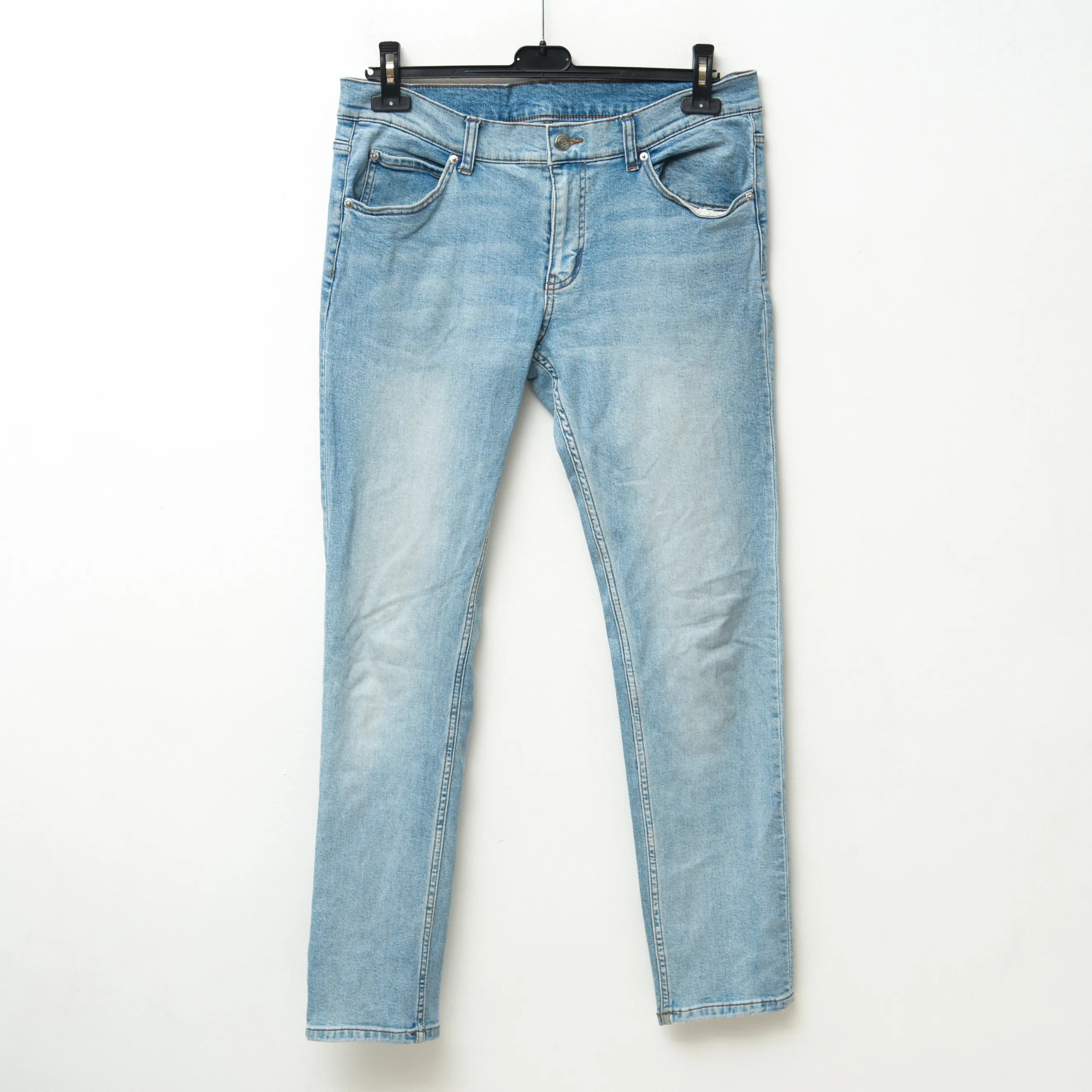 W33 L32 'Tight Stone Wash' Men Jeans Denim Pants Skinny Zip