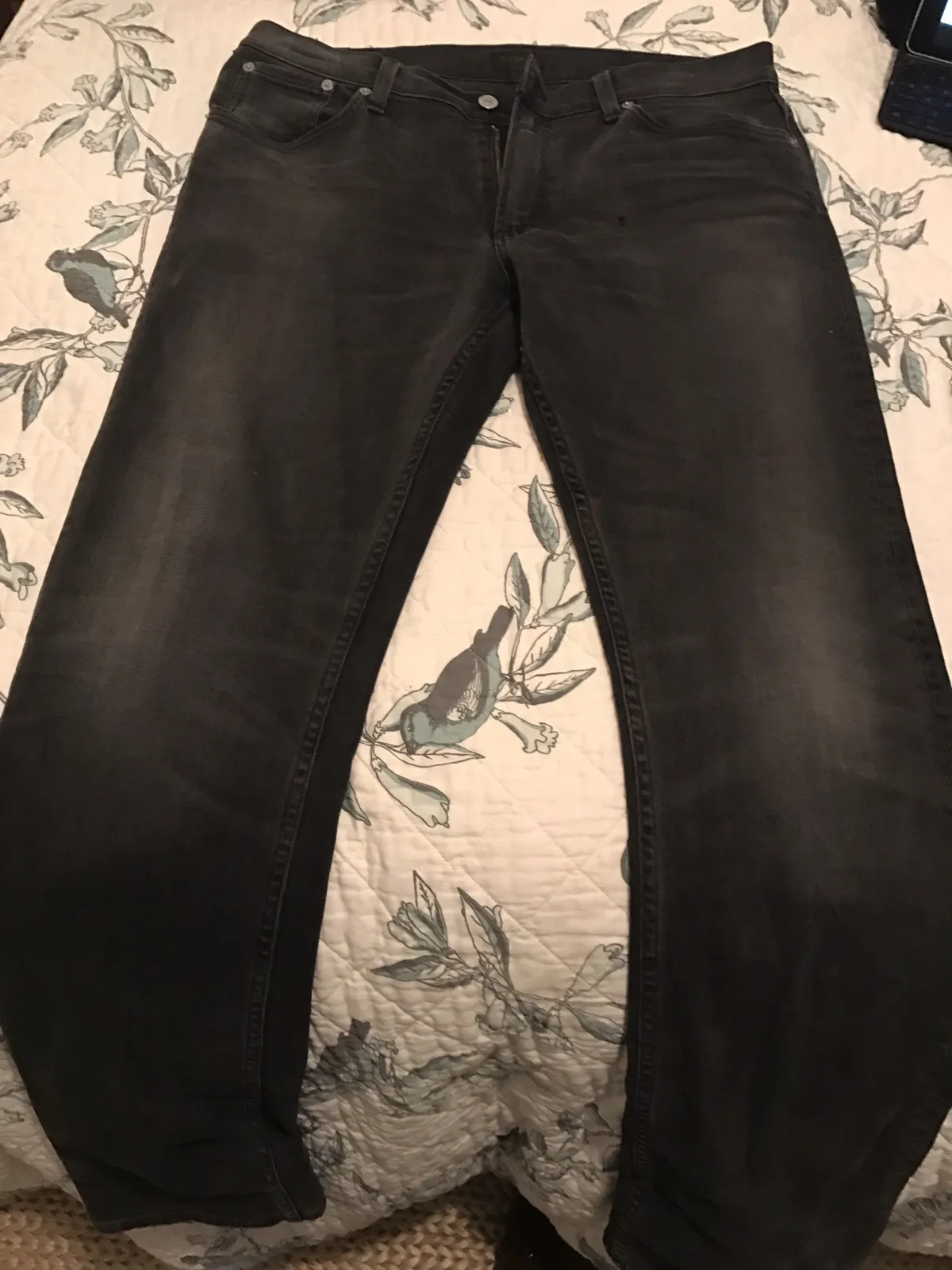 Bowery light washed grey/black jeans