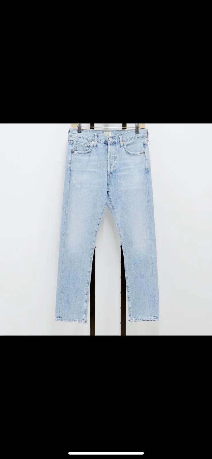 Faded lightly distressed jeans