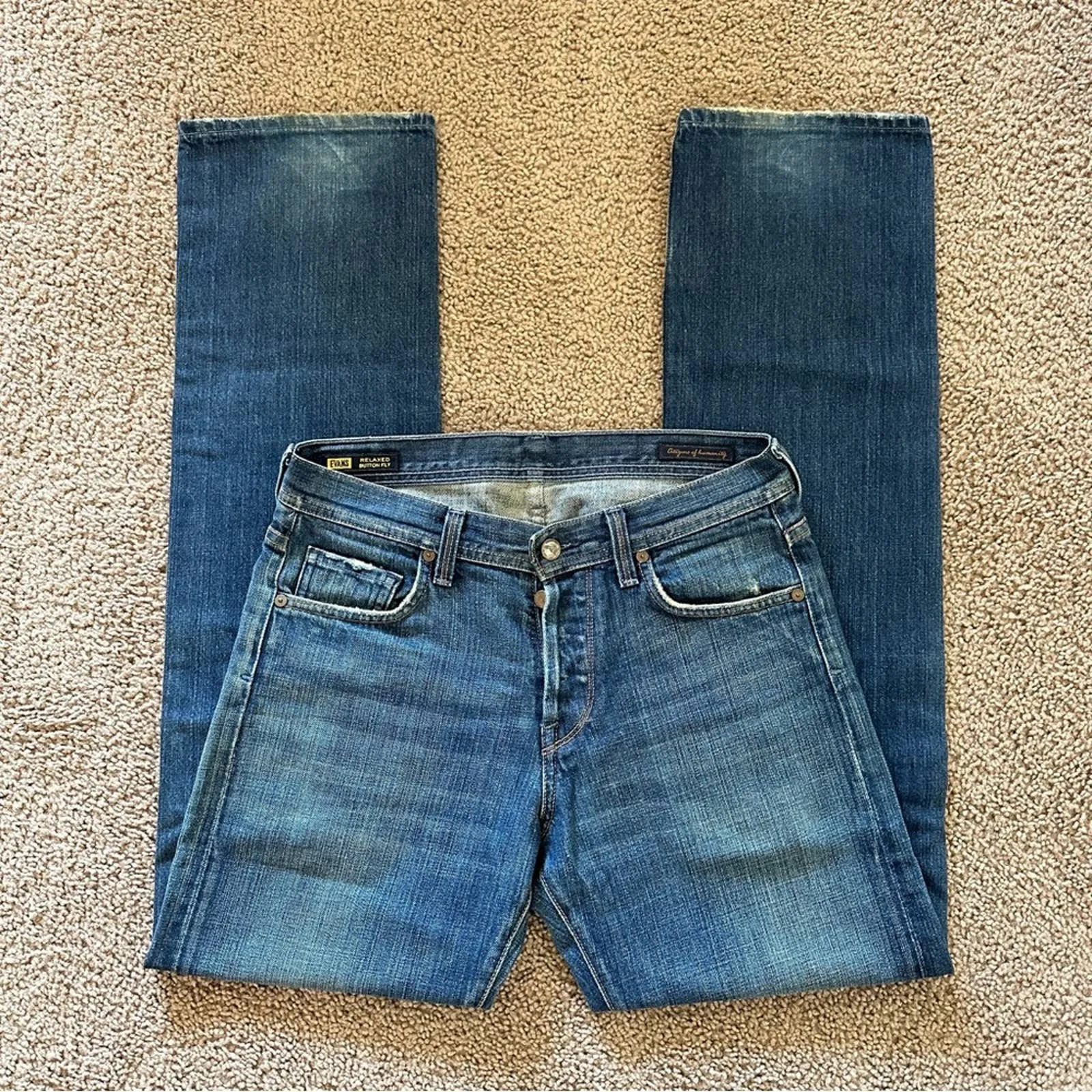 Citizens of Humanity Evans Relaxed Button Fly Jeans sz 29