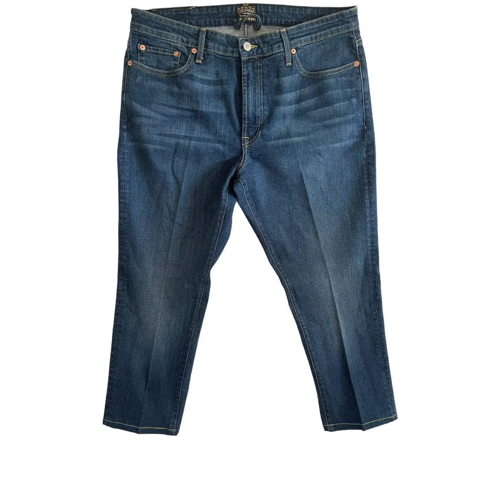 Civilianaire & Allen Edmonds Walker Jeans 36x30 Dark Blue