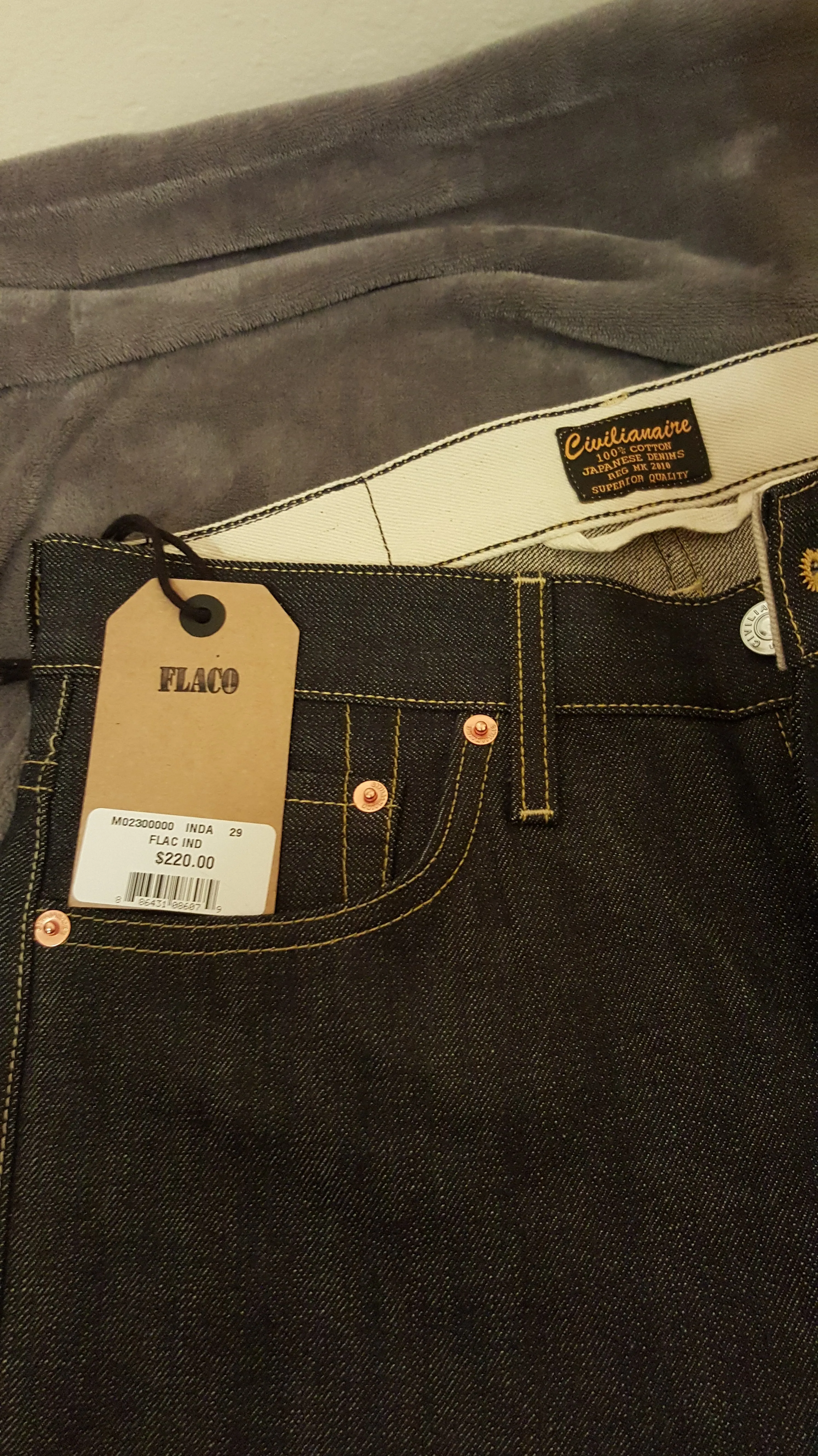 [Never Worn] 13.5 oz. Gold Selvedge Denim Flaco (Skinny) Jean - Indigo (With Tags!)