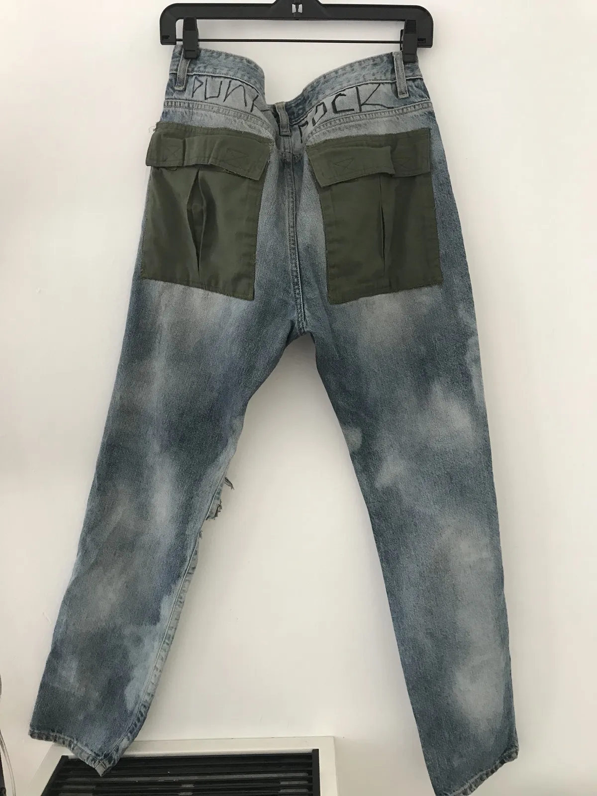 Distressed jeans