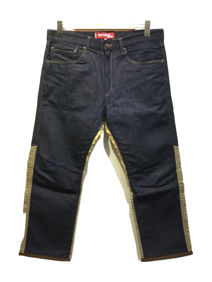Denim Multicolor Switching Design Long Pants