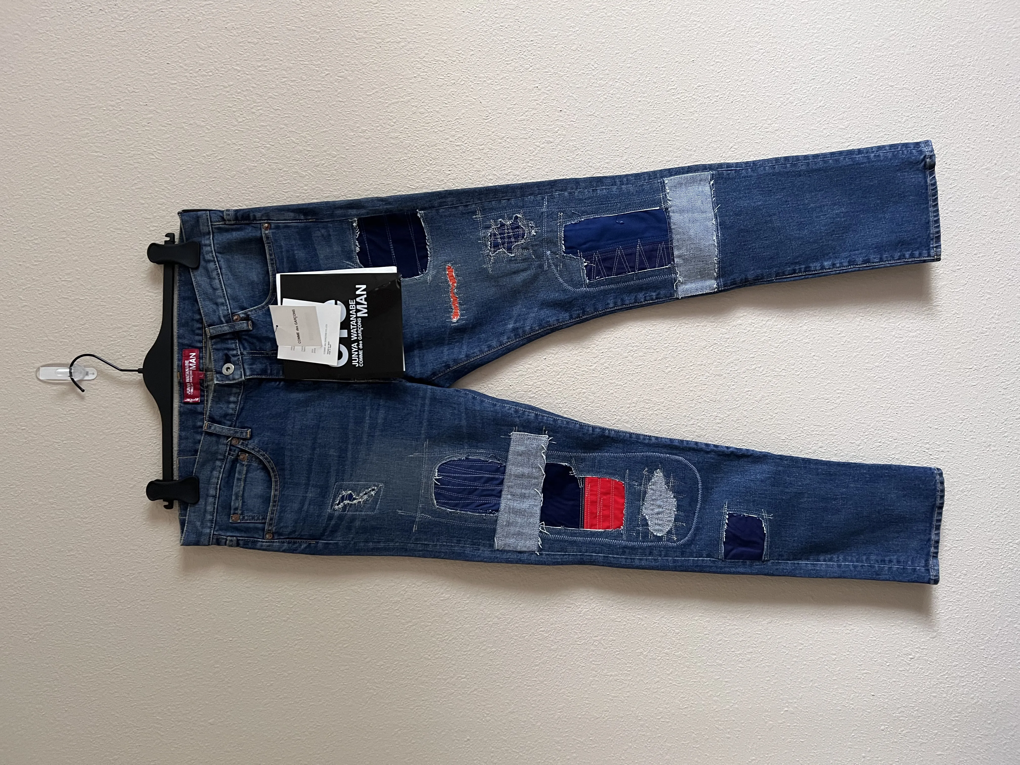 Junya Watanabe Man Levi's 510 Patchwork Denim Jeans Indigo