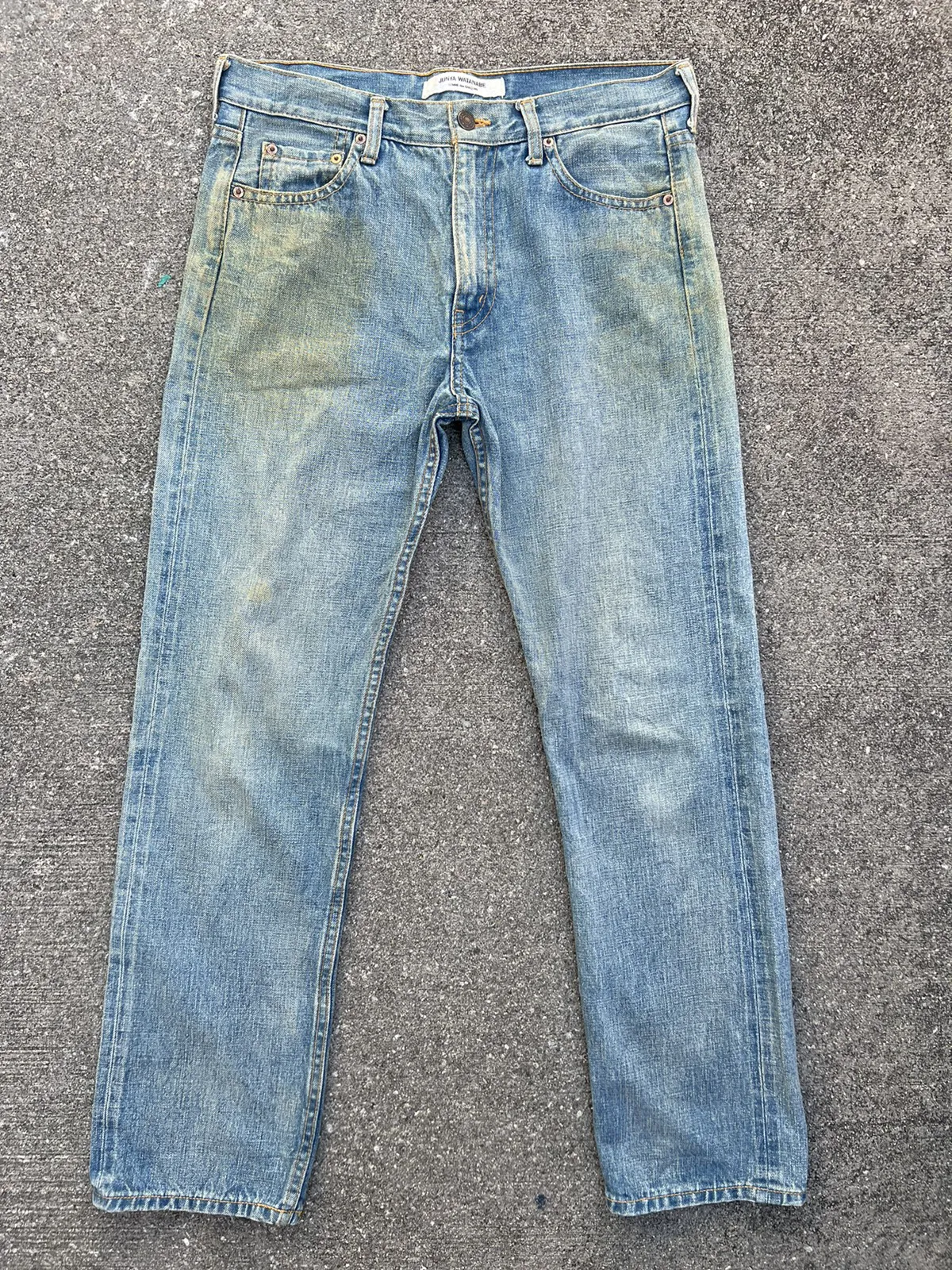Vintage 2004 Junya Watanabe CDG Selvedge Denim Mudded Jeans