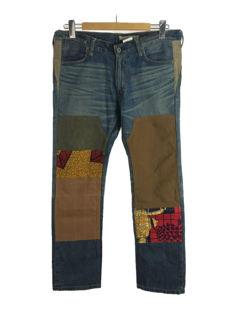 Patchwork Double Knee Denim Jeans