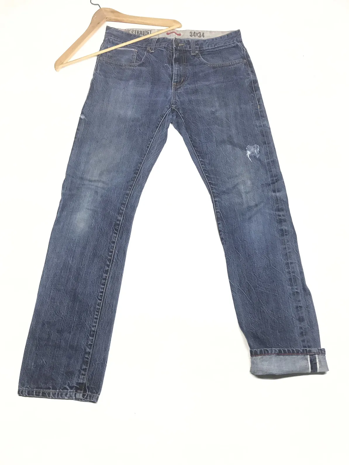 VINTAGE SELVAGE CONVERSE ONE STAR DISTRESSED DENIM