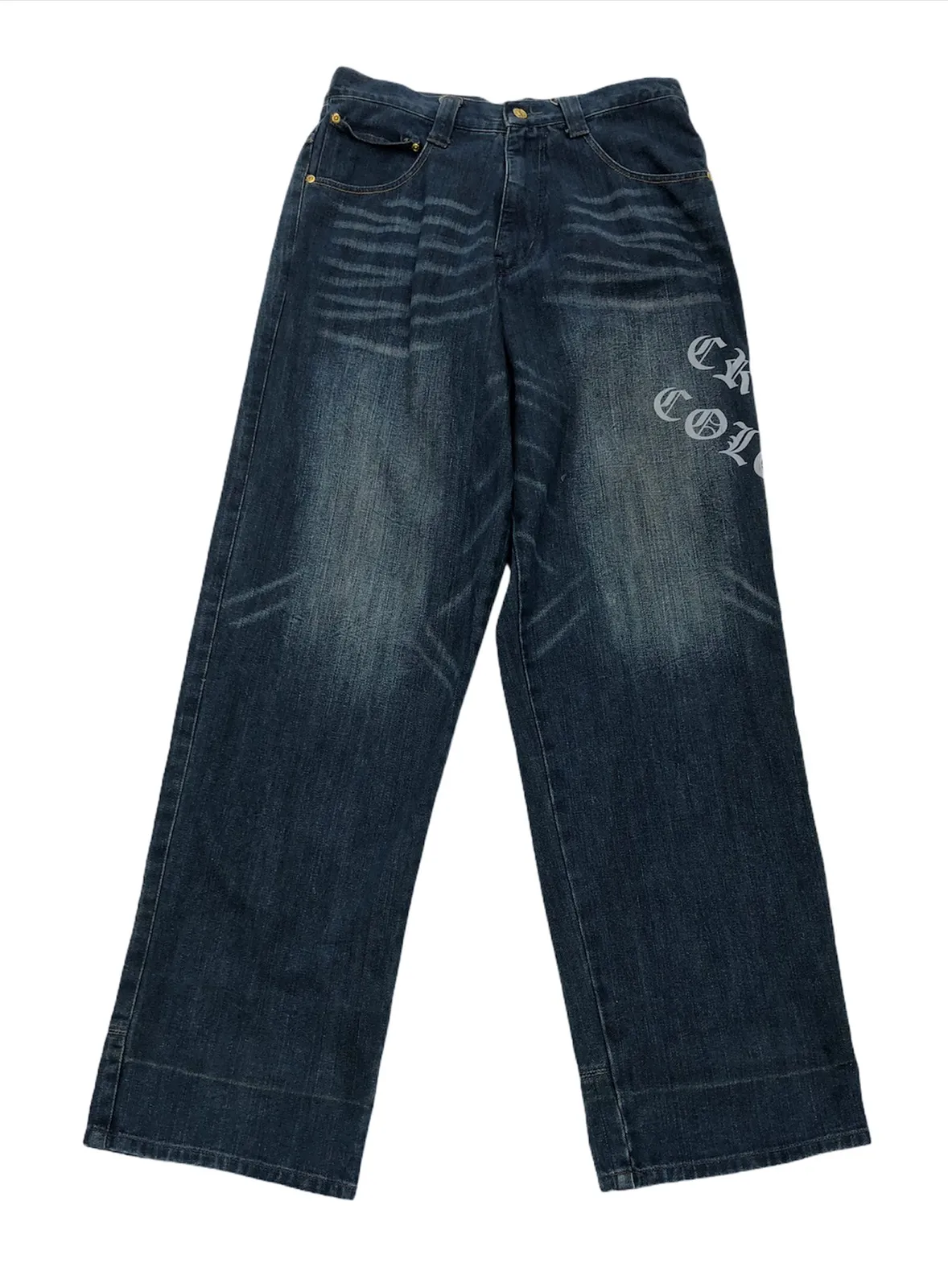 Cross Colour Baggy Hip Hop Denim Jeans