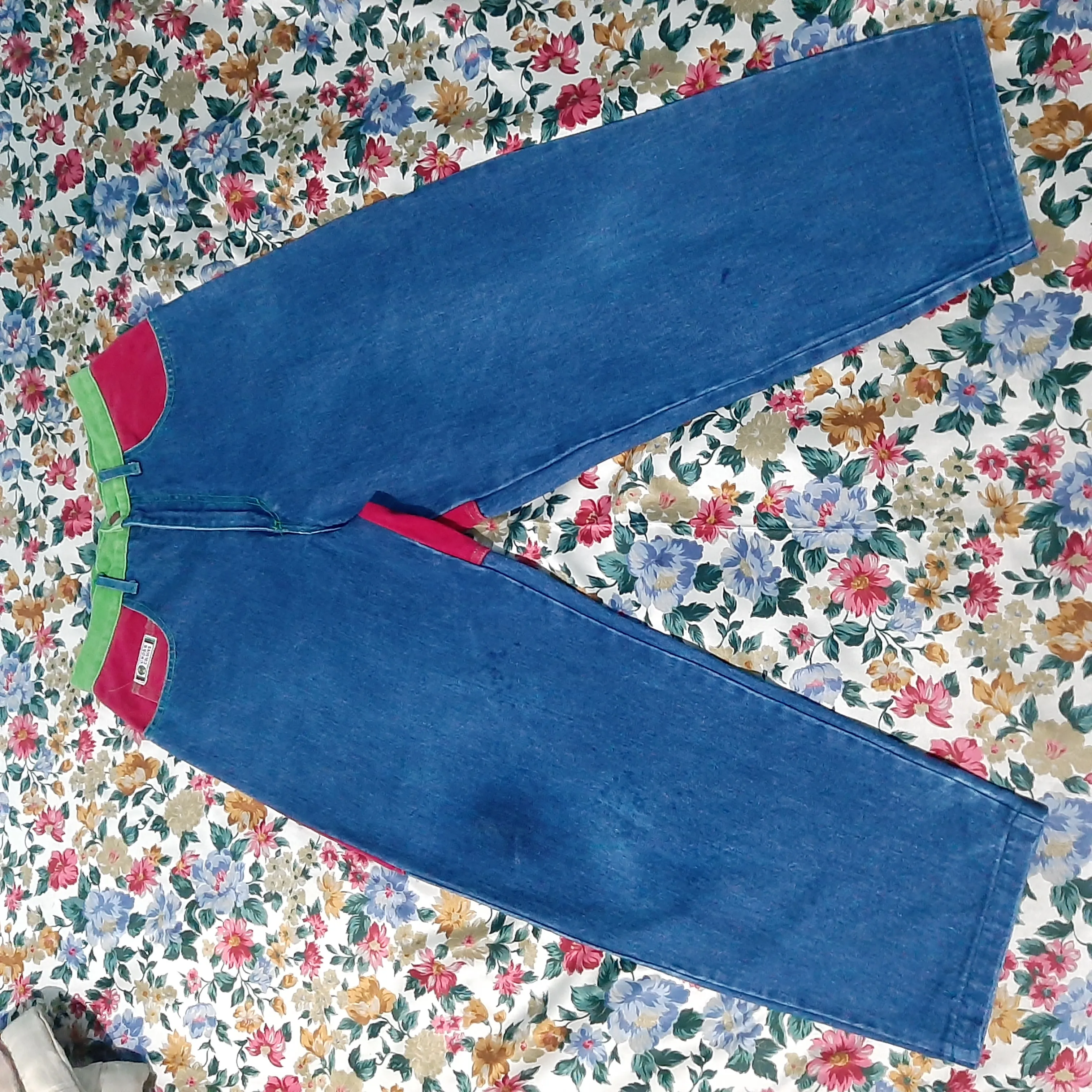 Vintage cross colours 90s multicolor pants denim