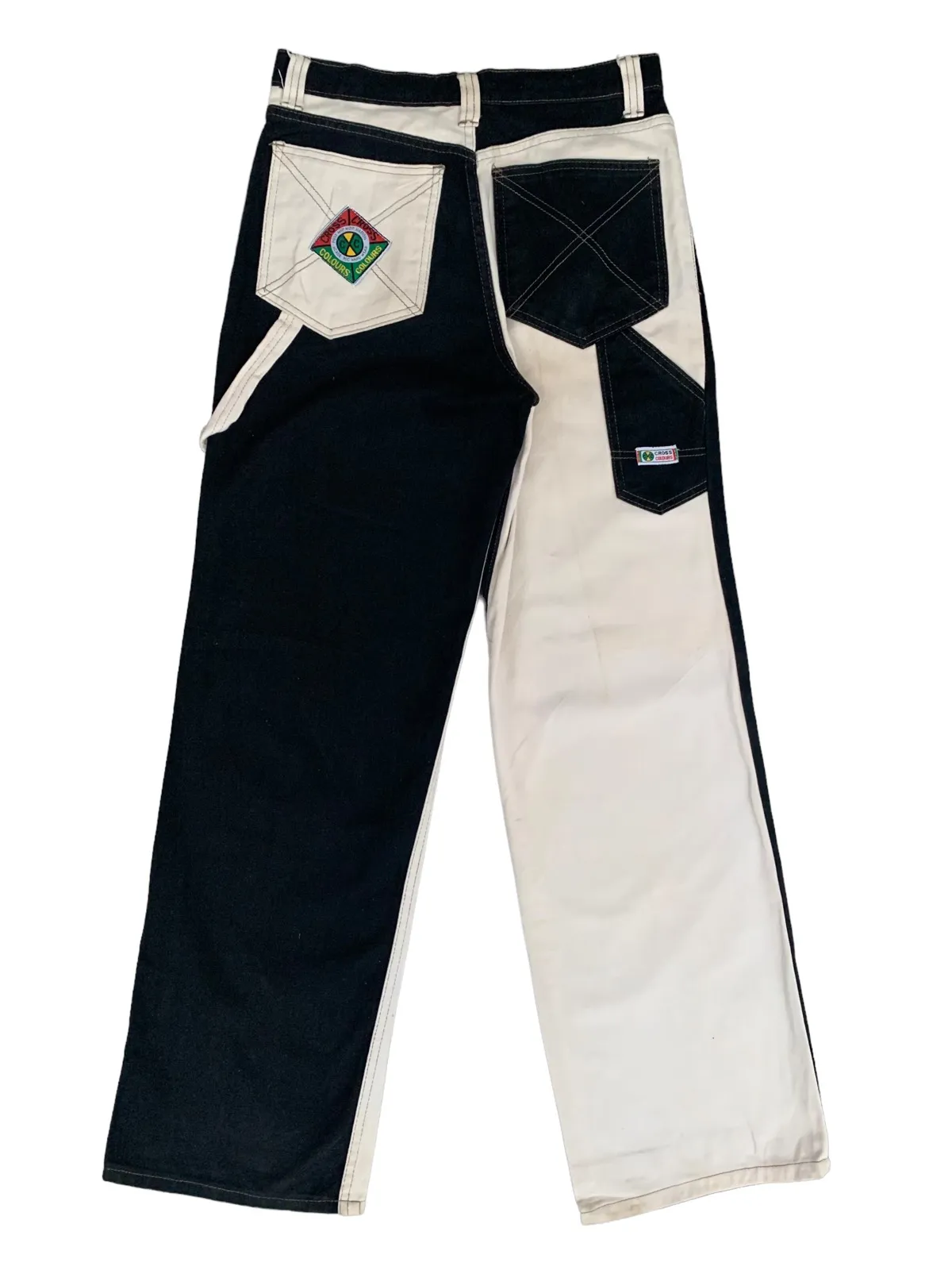 Rare Design Vintage Brand Cross Colour Two Tone Jeans 1990s