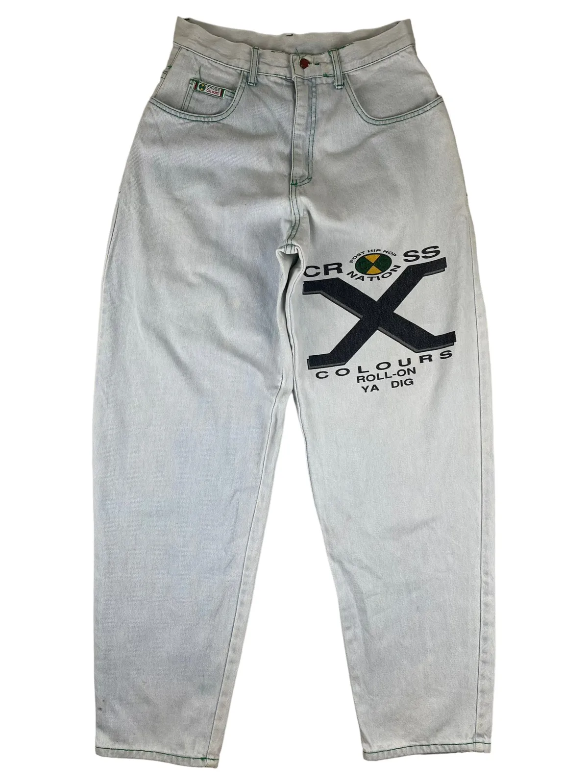 Vintage 90s Cross Colours Jeans with Painted Big Logo