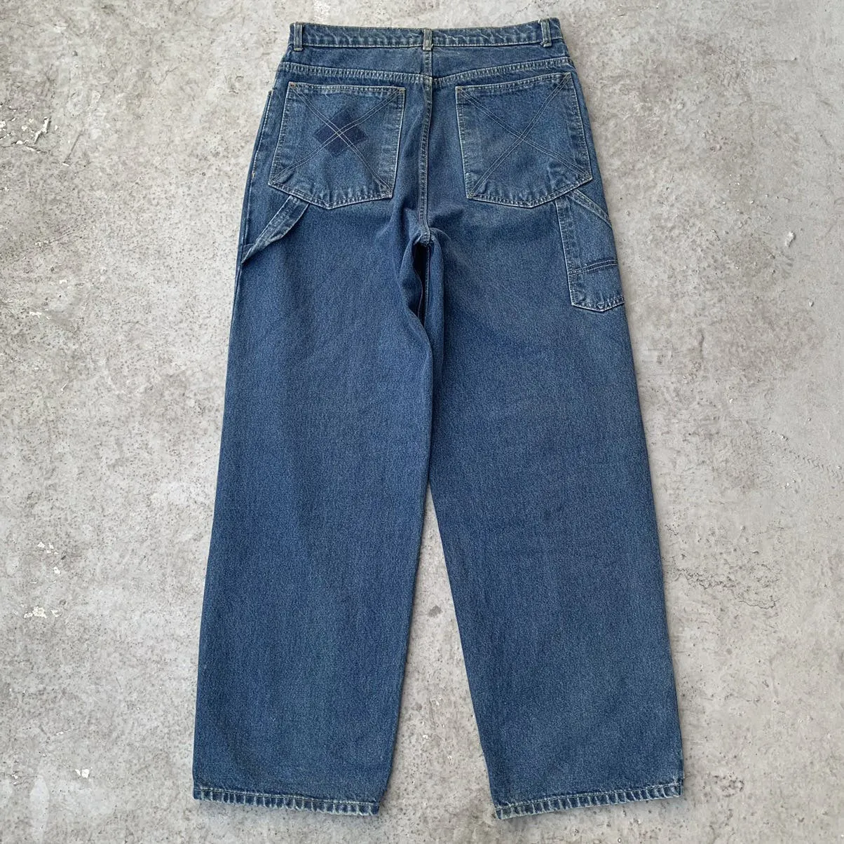 Cross Color Baggy Carpenter pants