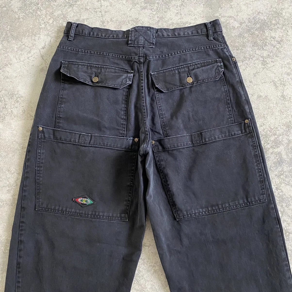 VTG Cross Colours Layered Pocket Faded Super Baggy Jeans