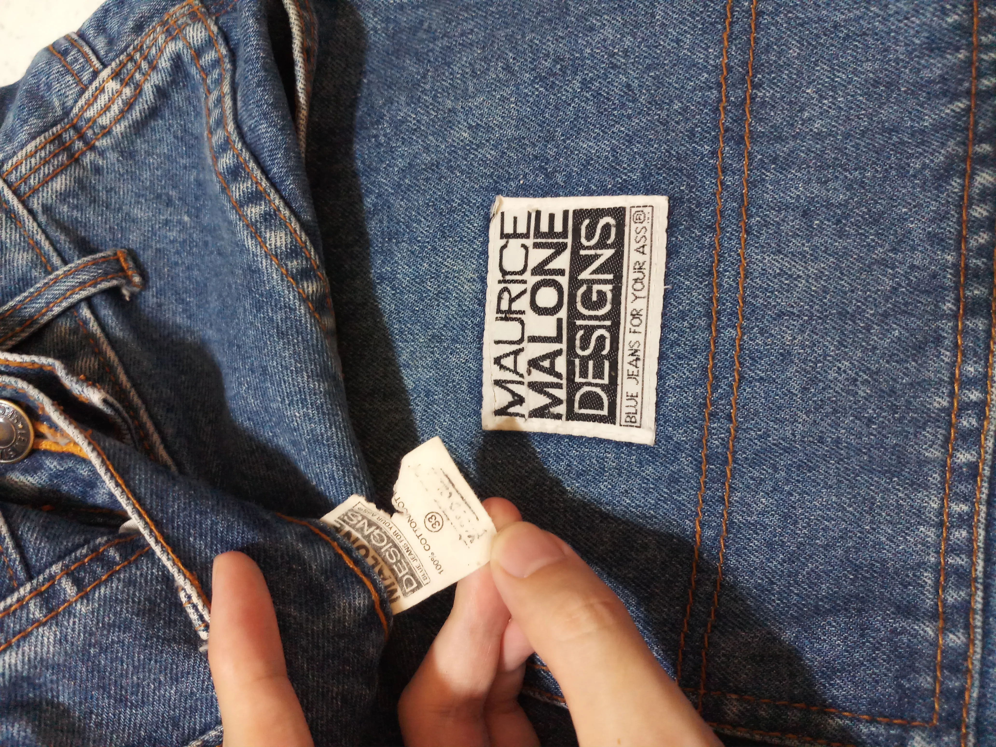 💥 VTG Maurice Malone Denim Shorts MoJeans Blue Jeans for Your Ass 90s Hip Hop