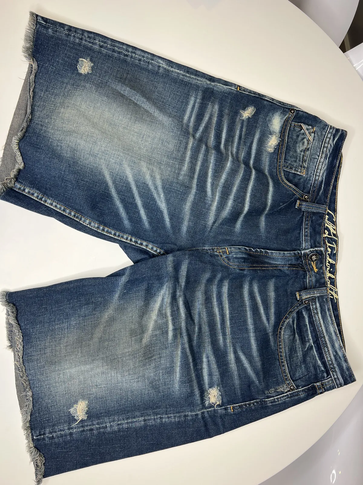 Cult of Individuality Blue Denim Shorts Size 38