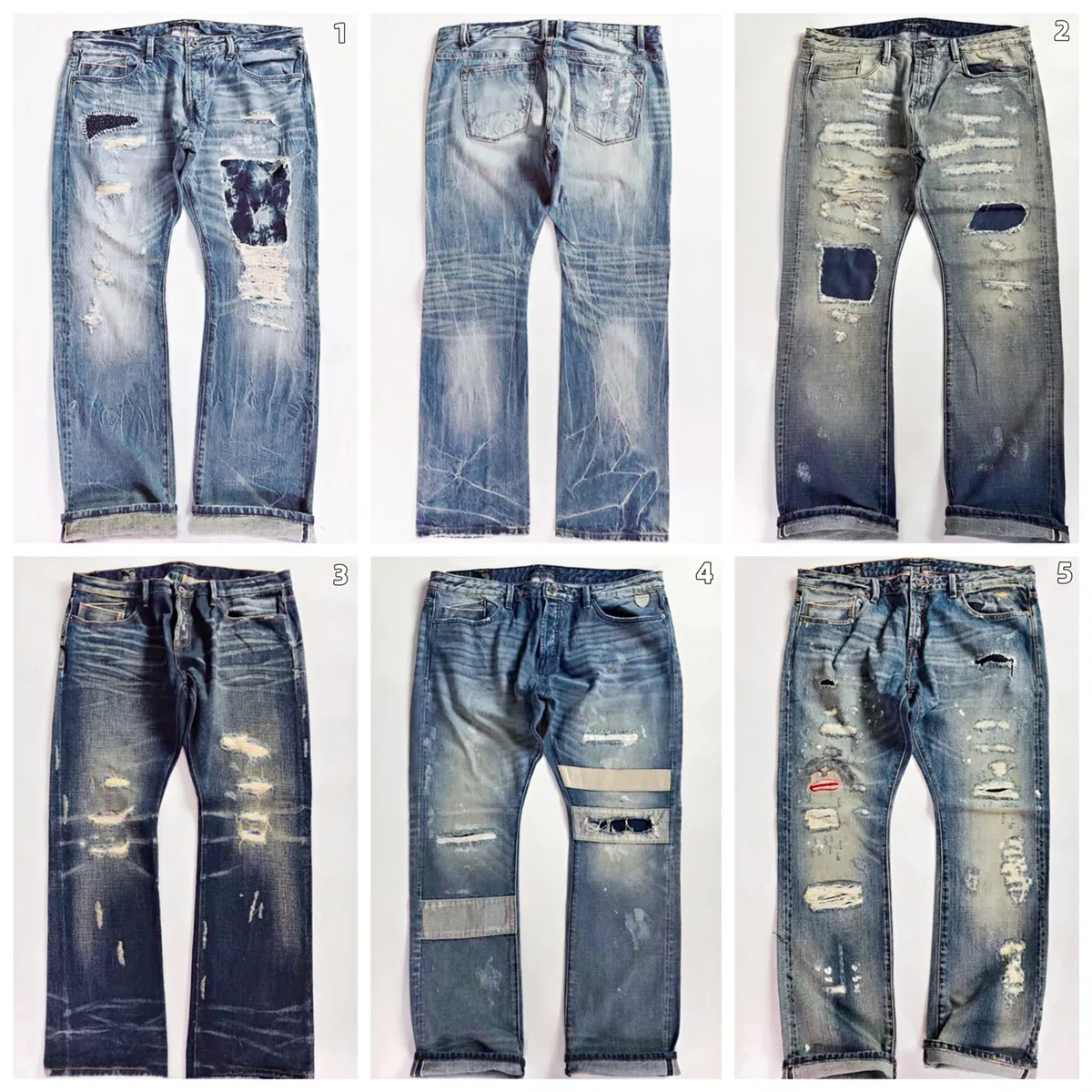 Hollywood Destroy Attitude Denim Streetwear jeans Trousers