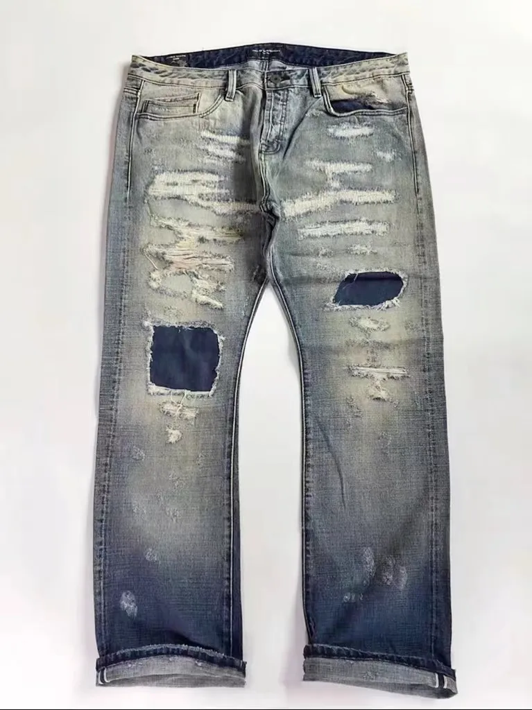 Hollywood ins Destroy Rebellion style Streetwear Jeans pants