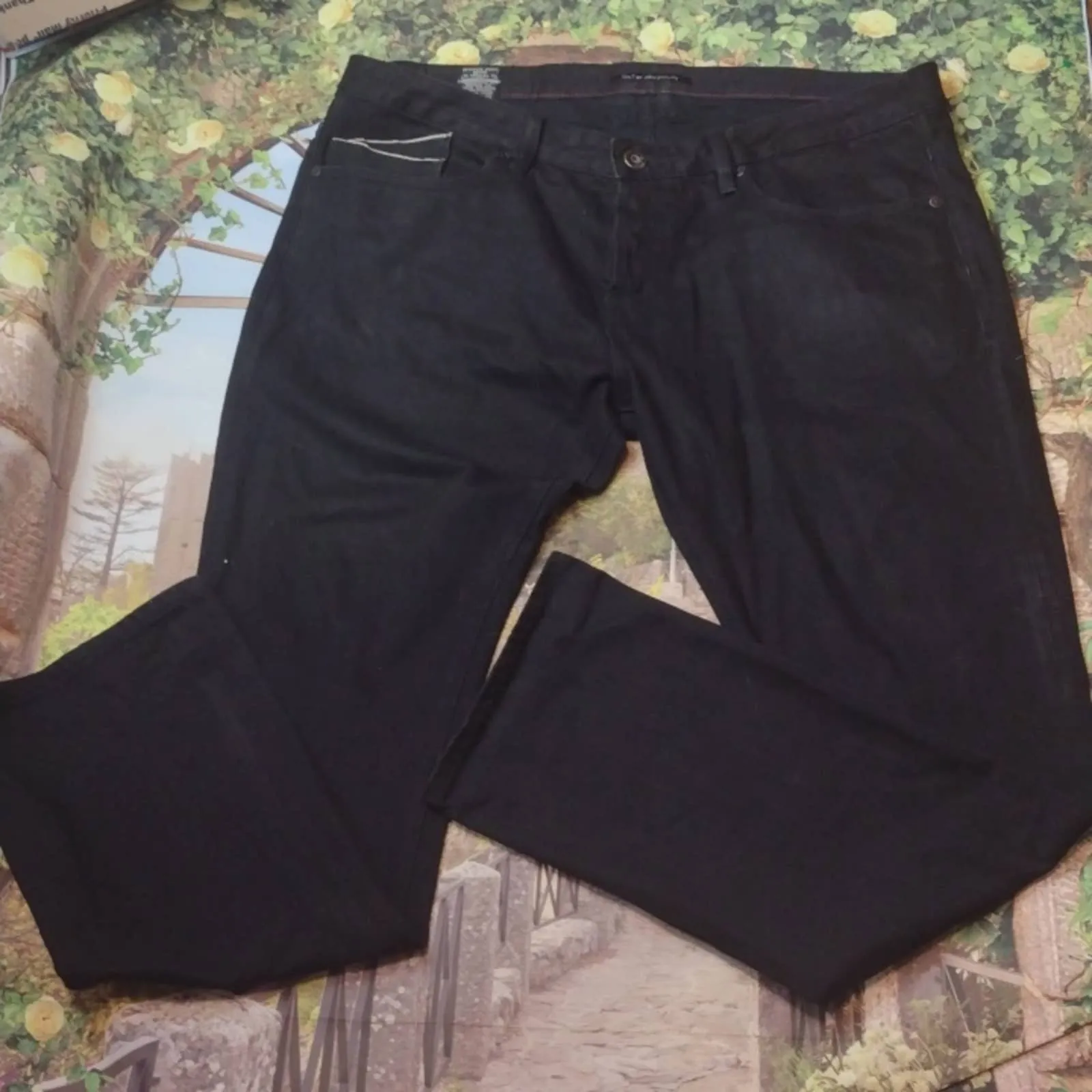 Cult of individuality black rebel straight jeans size 40x34