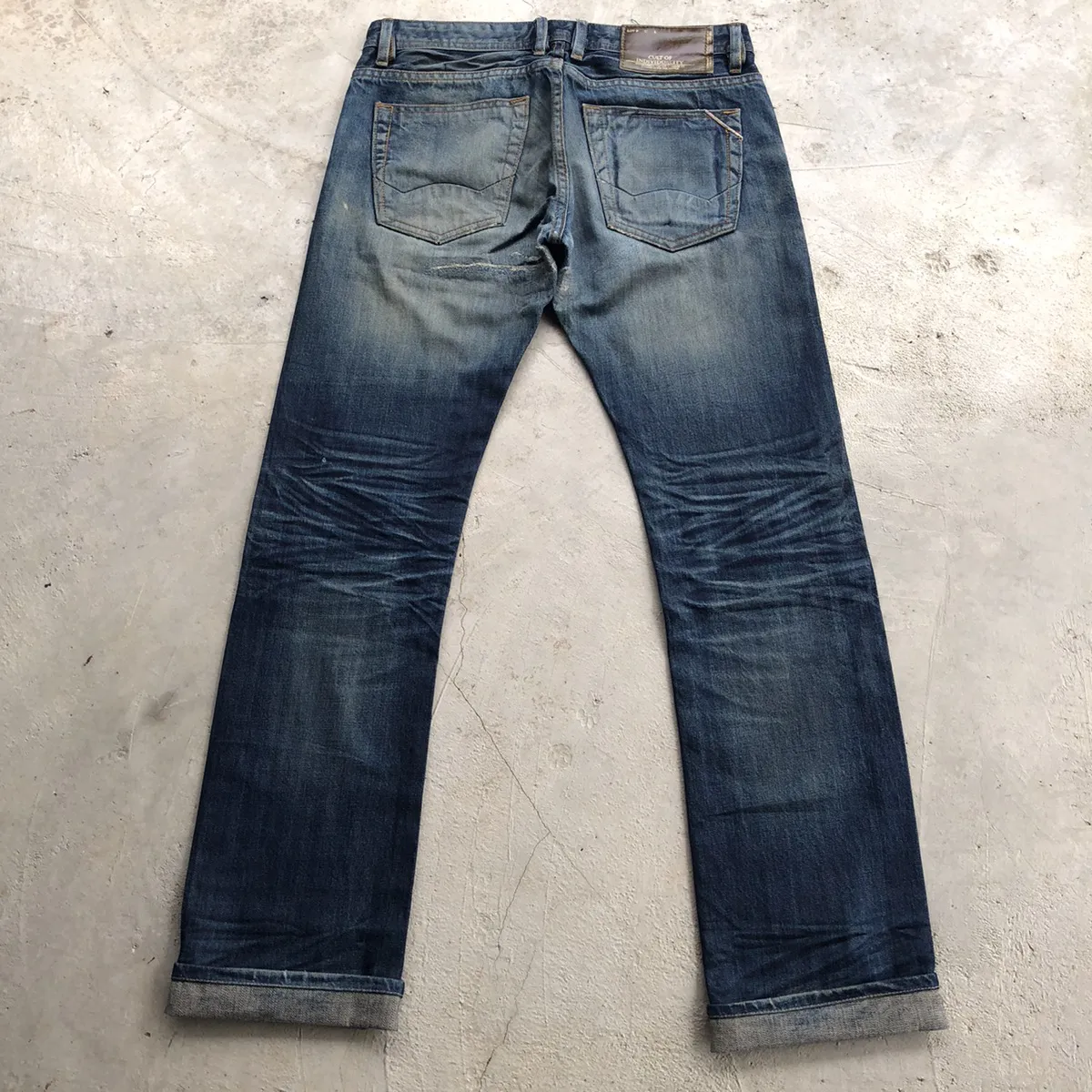 Vintage cult of individuality selvedge distressed denim