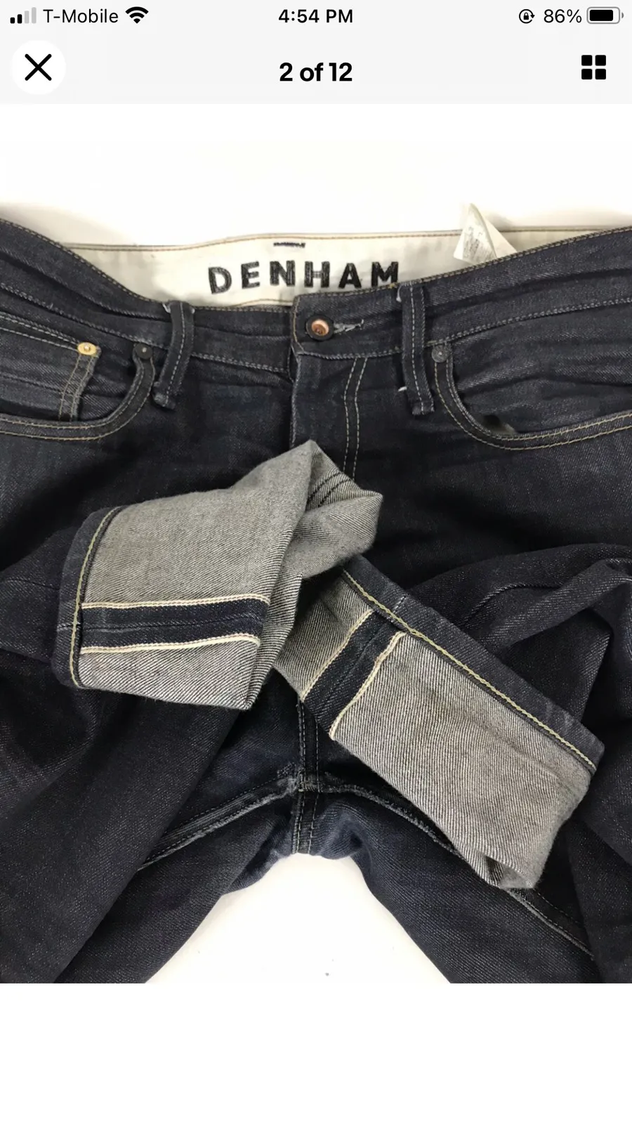 DENHAM Razor Slim Fit Selvedge Denim Jeans Men’s 36