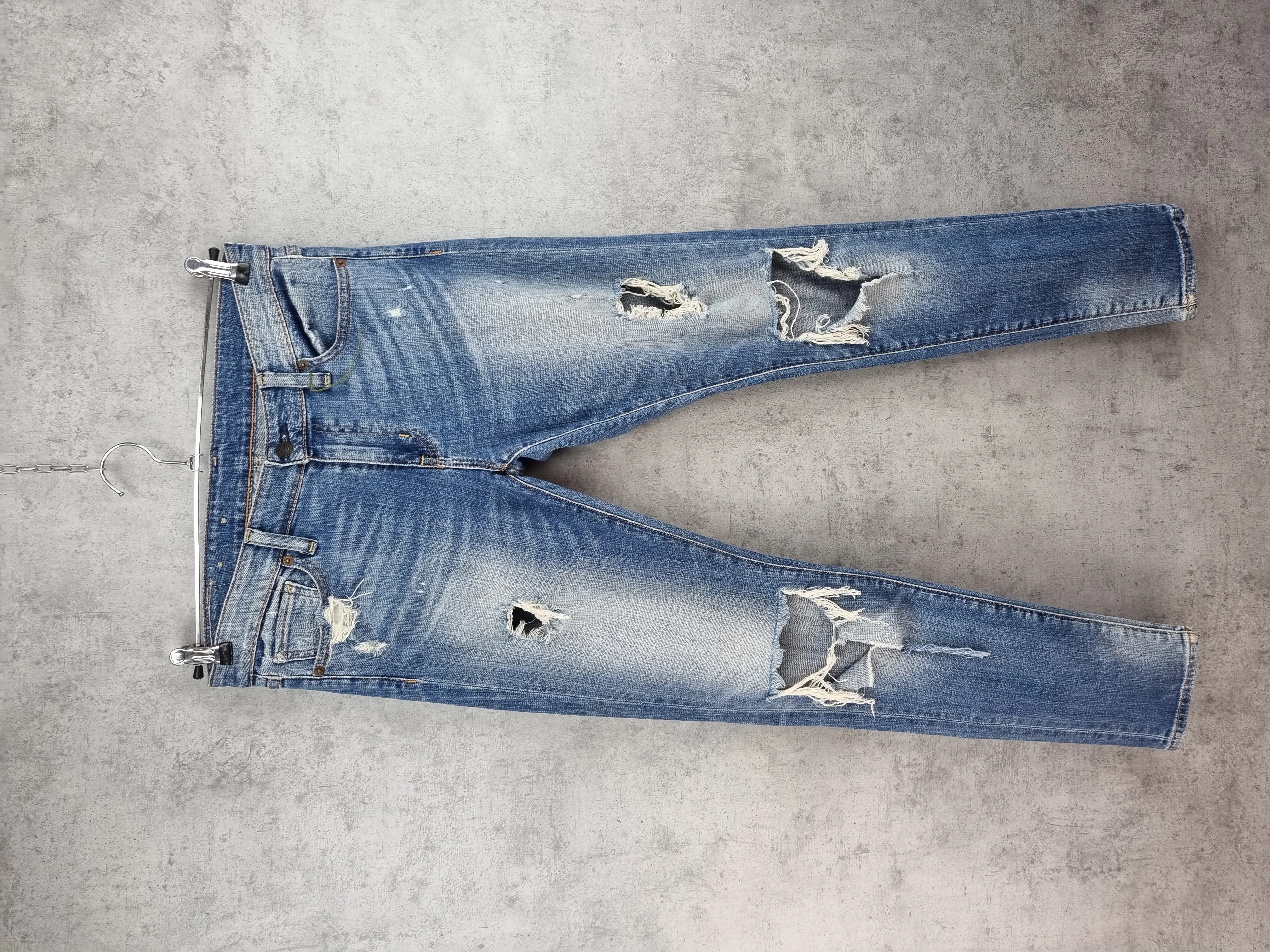 Rare Ripped Skinny Denim Jeans by Ralph Lauren