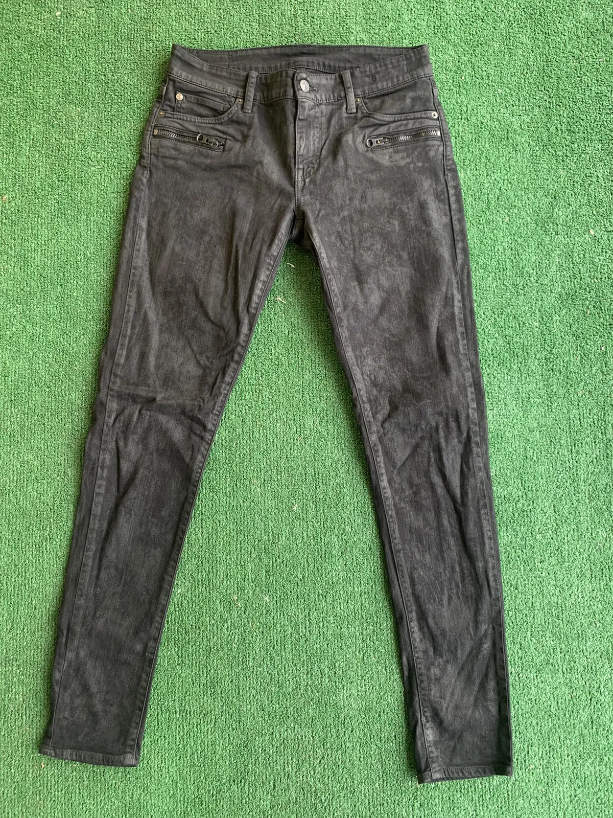 Ralph Lauren Denim and Supply 2013 skinny waxed denim pants