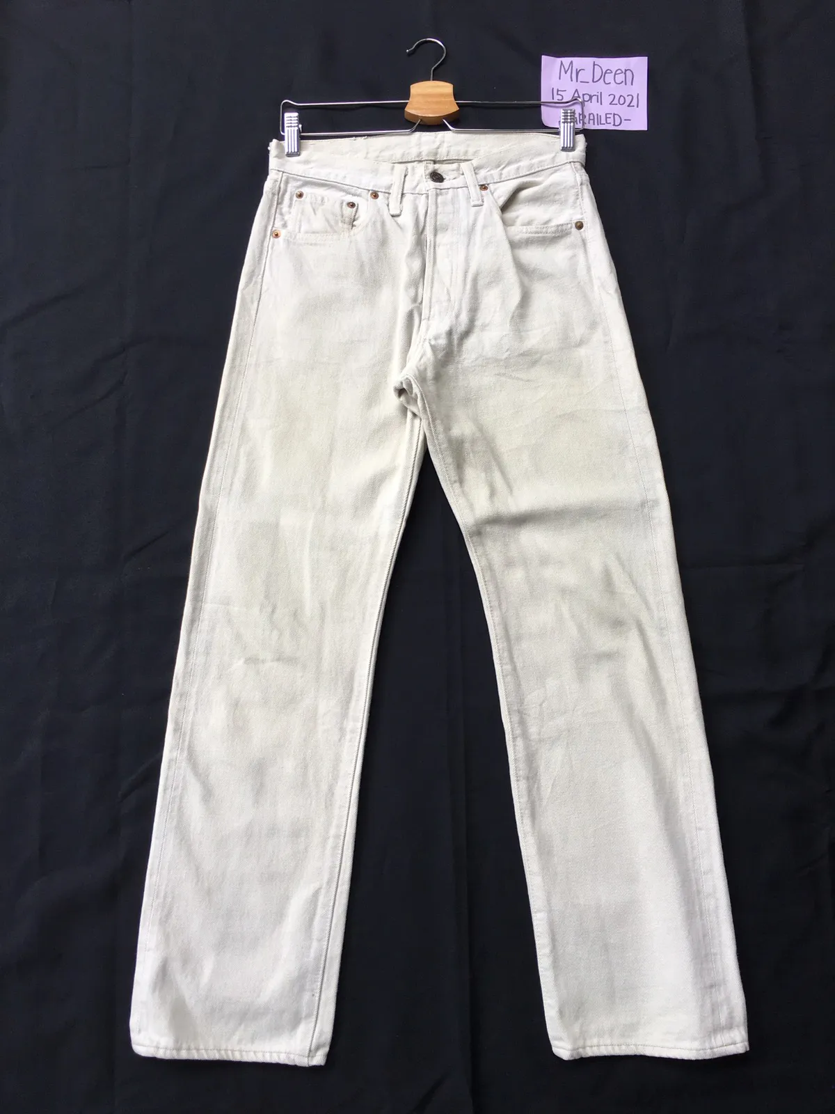Vintage Denime White Straight Cut Jeans
