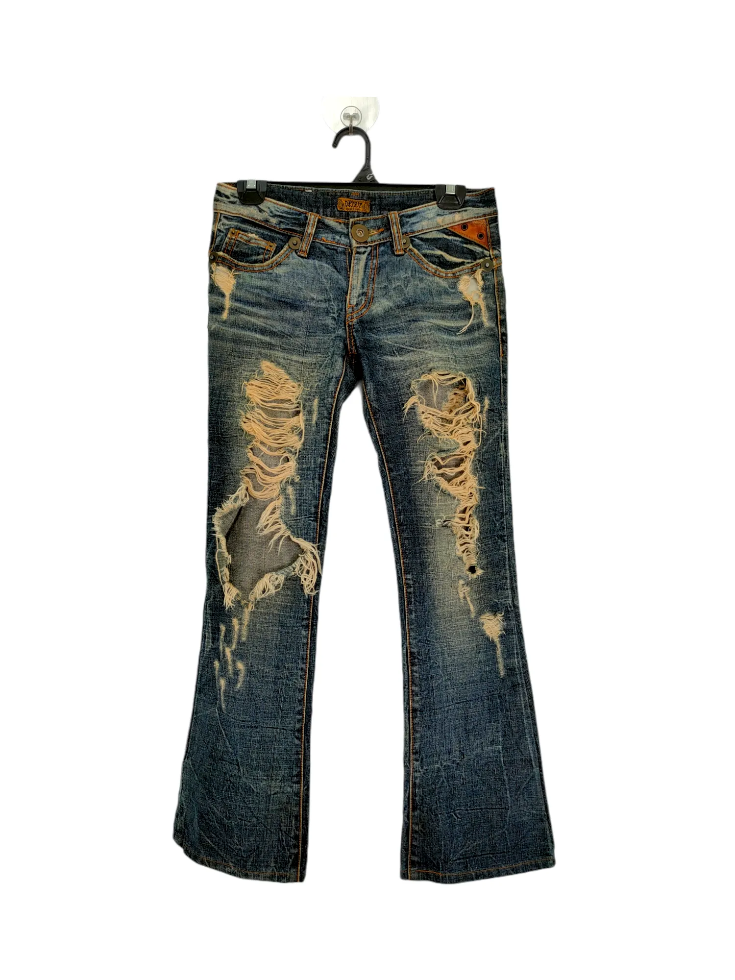 Style Distressed Denim Pants