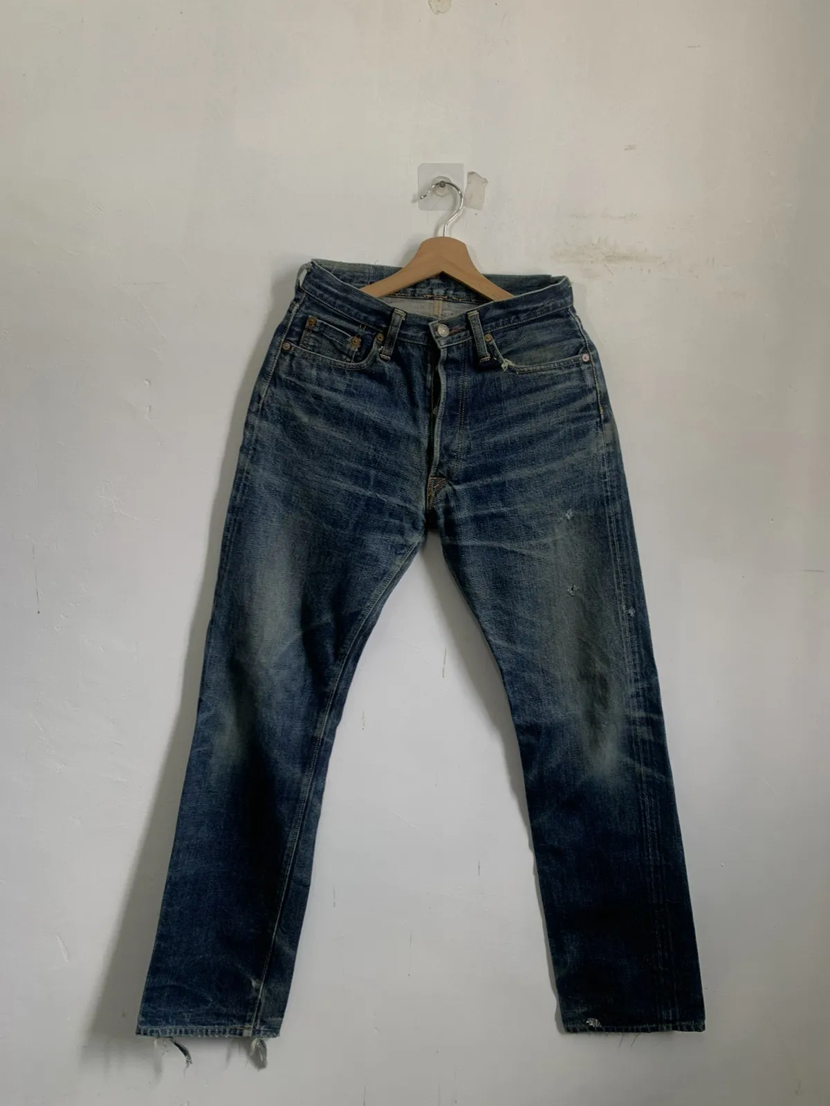Denime Selvedge Distressed Denim Jeans