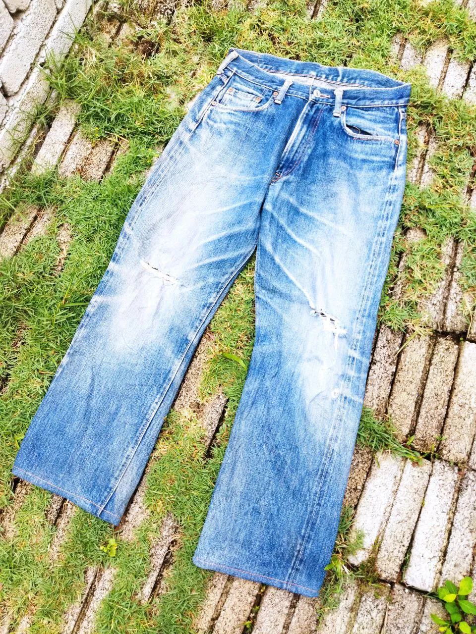 Vintage Denime Selvedge Distressed Jeans