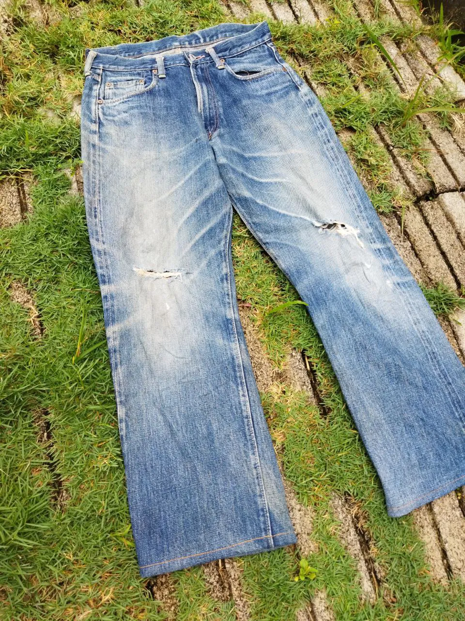 Vintage Denime Selvedge Distressed Jeans