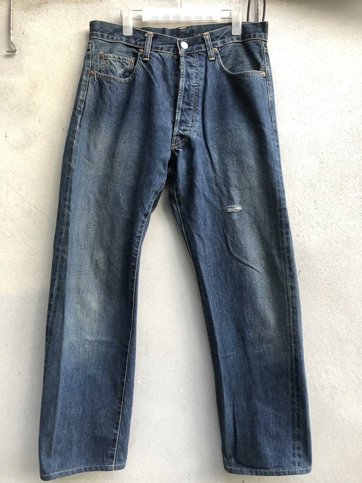 Denime selvedge jeans distressed