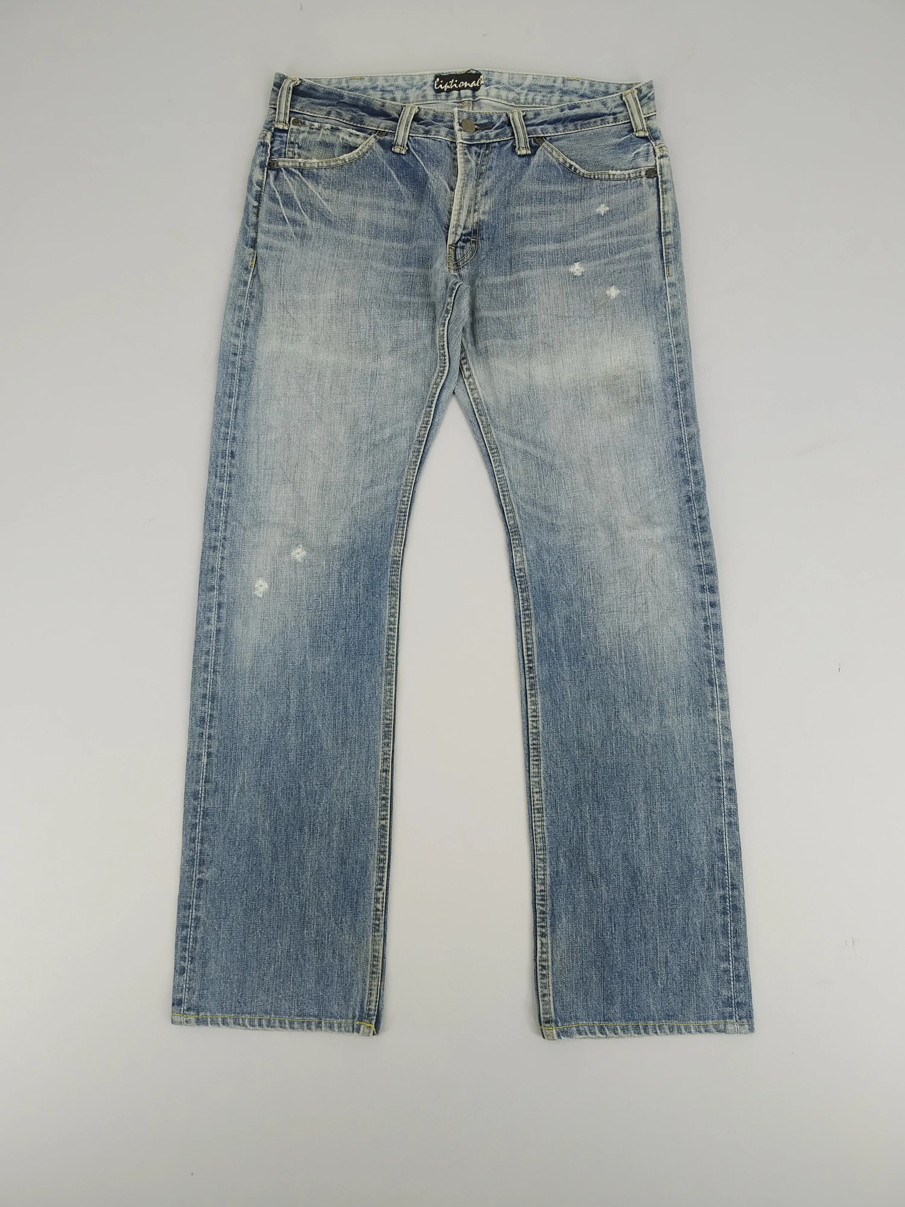 W33 Vintage Unbranded Stone Wash Denim Jeans Faded Blue