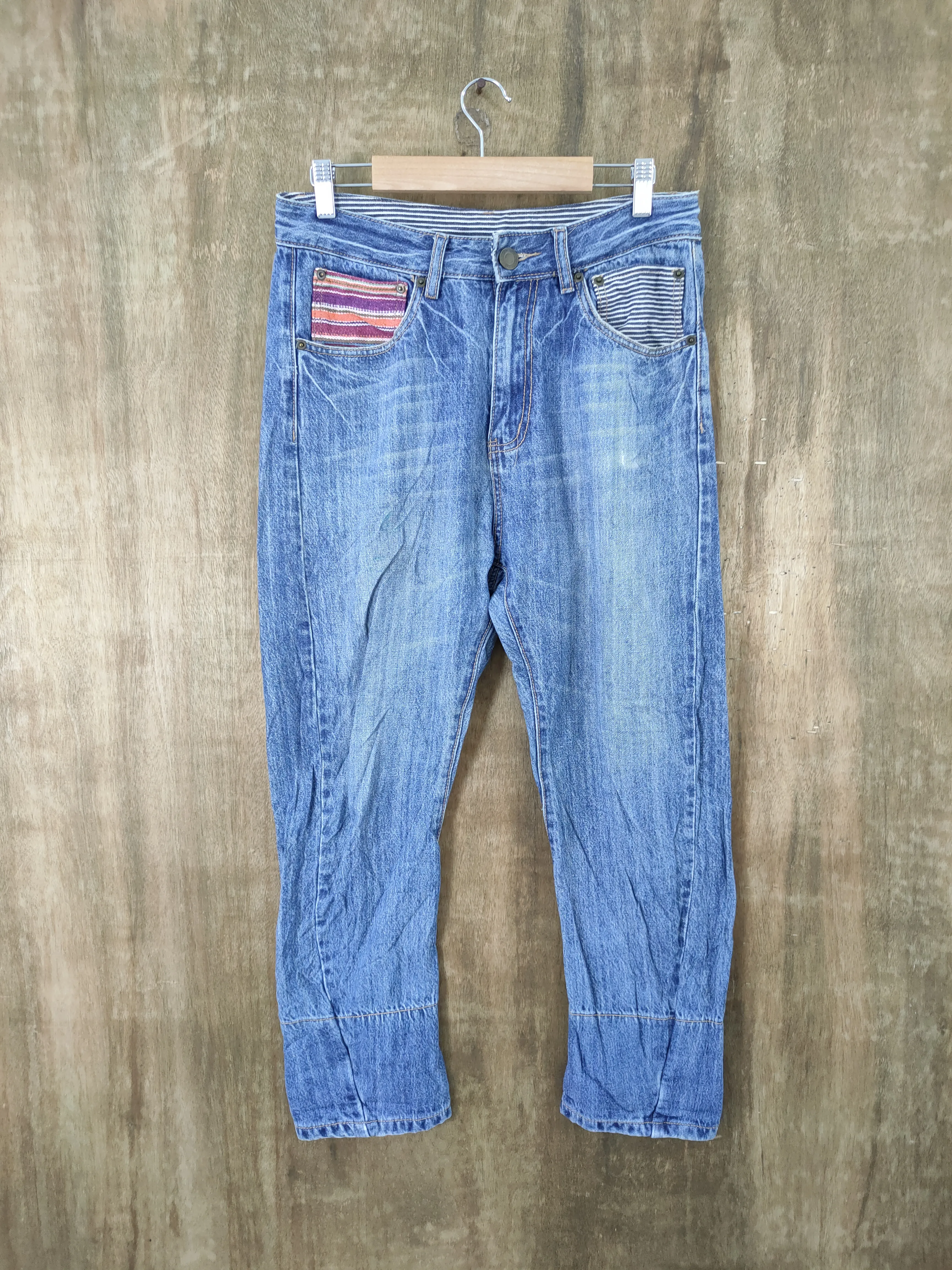 JAPAN AGILE DENIM MOTIVE POCKET PANTS #1362